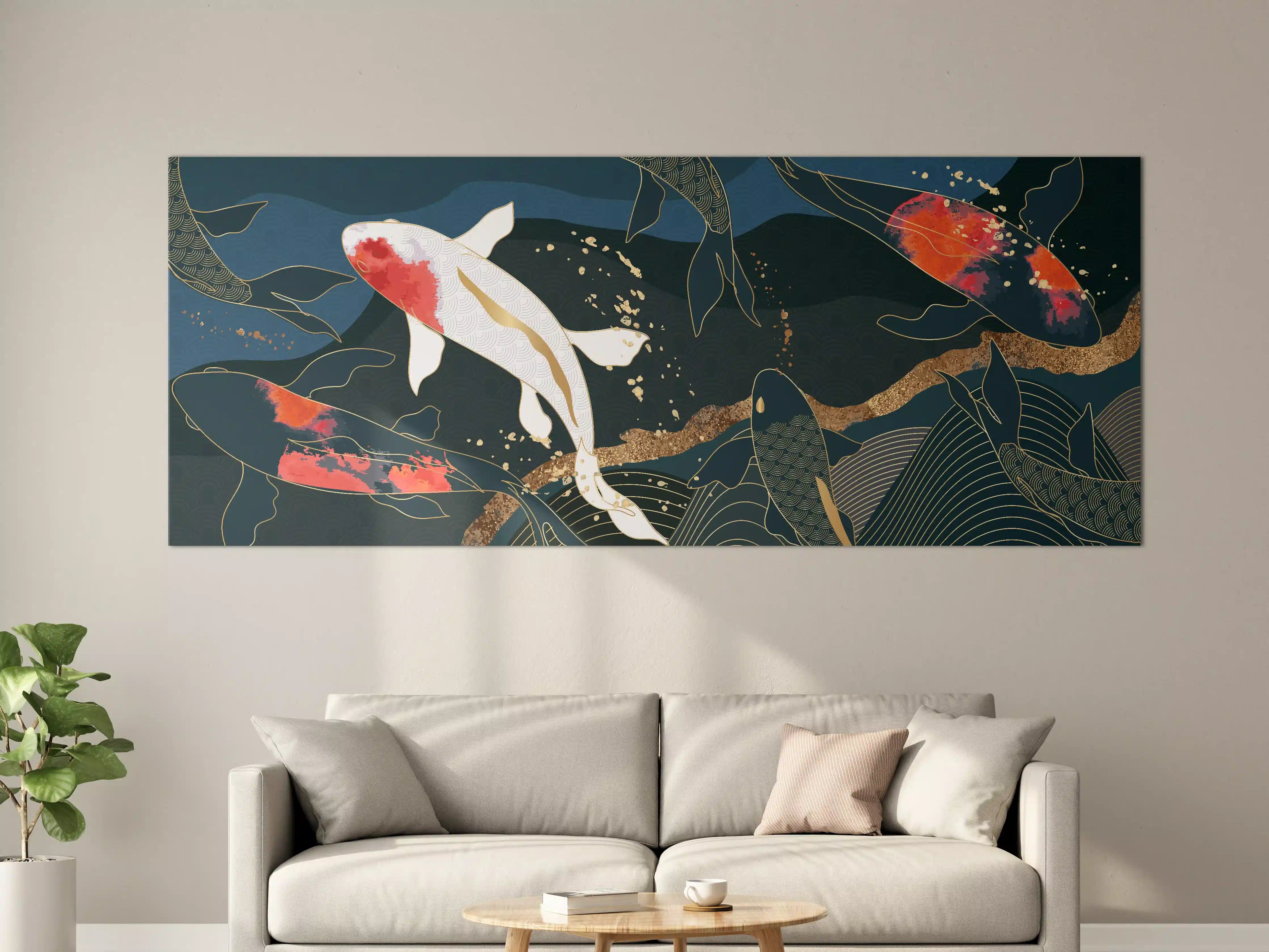 Große Wandbilder - Koi-Karpfen Kunstdruck