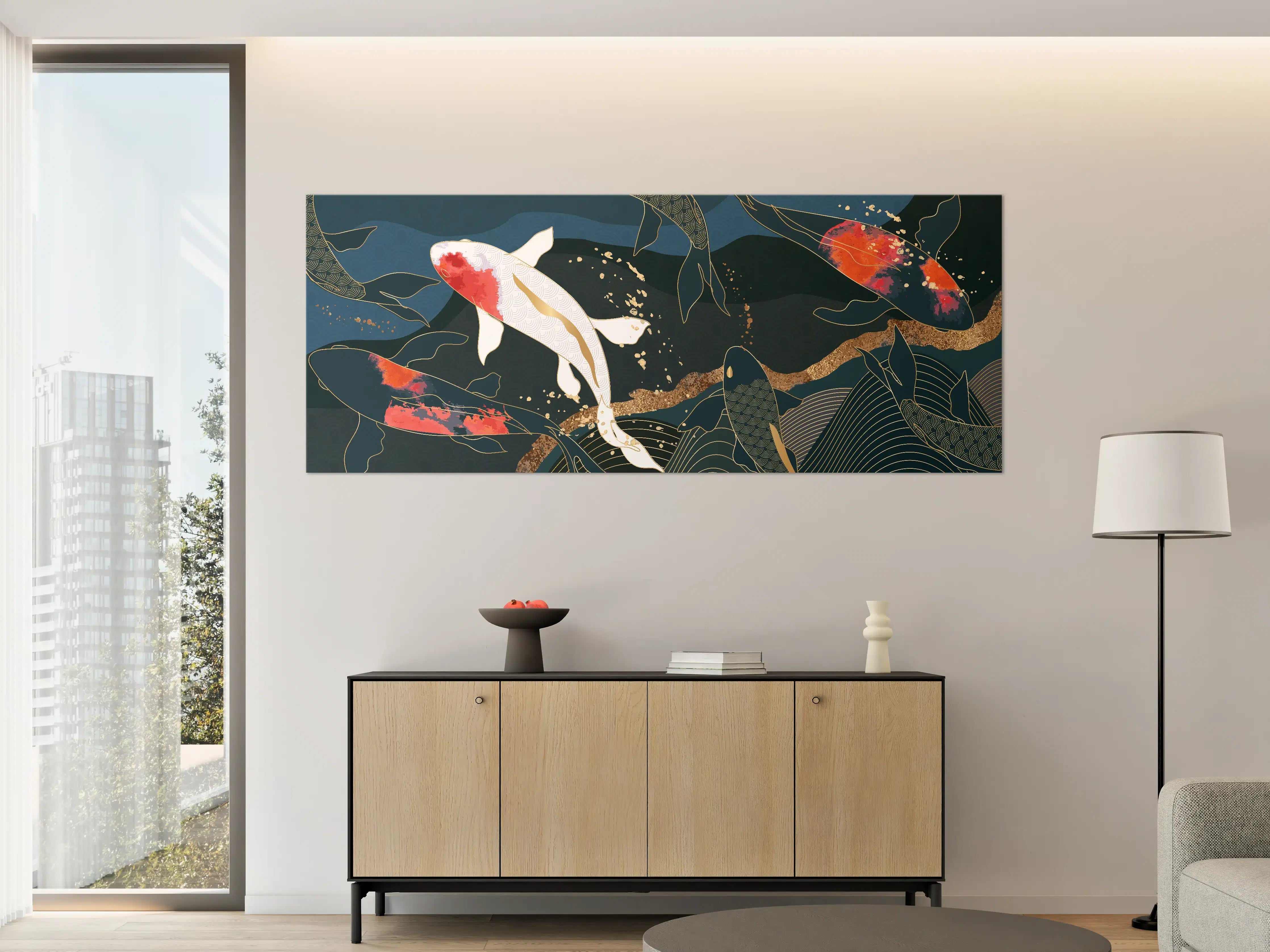 Große Wandbilder - Koi-Karpfen Kunstdruck