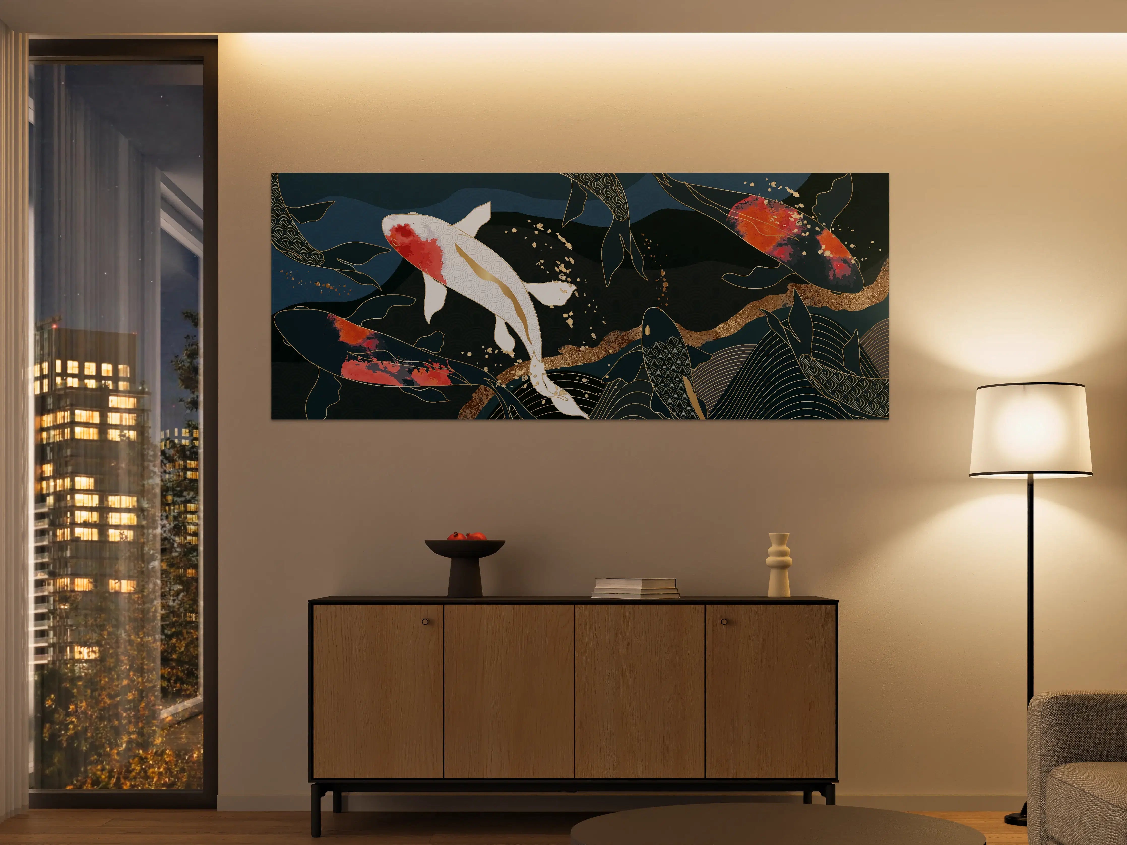 Große Wandbilder - Koi-Karpfen Kunstdruck