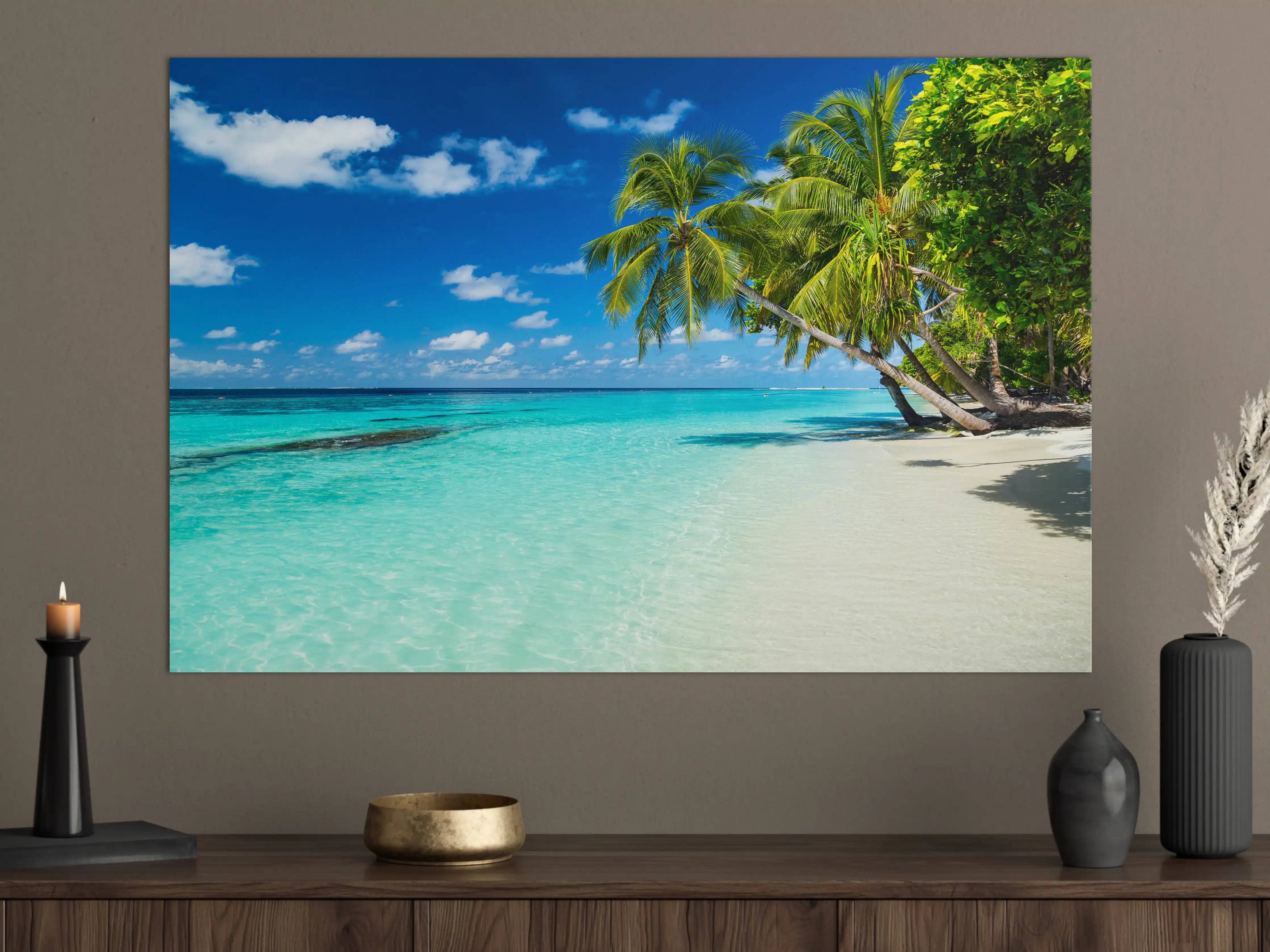 Große Wandbilder - Kokospalmen am Strand in der Karibik