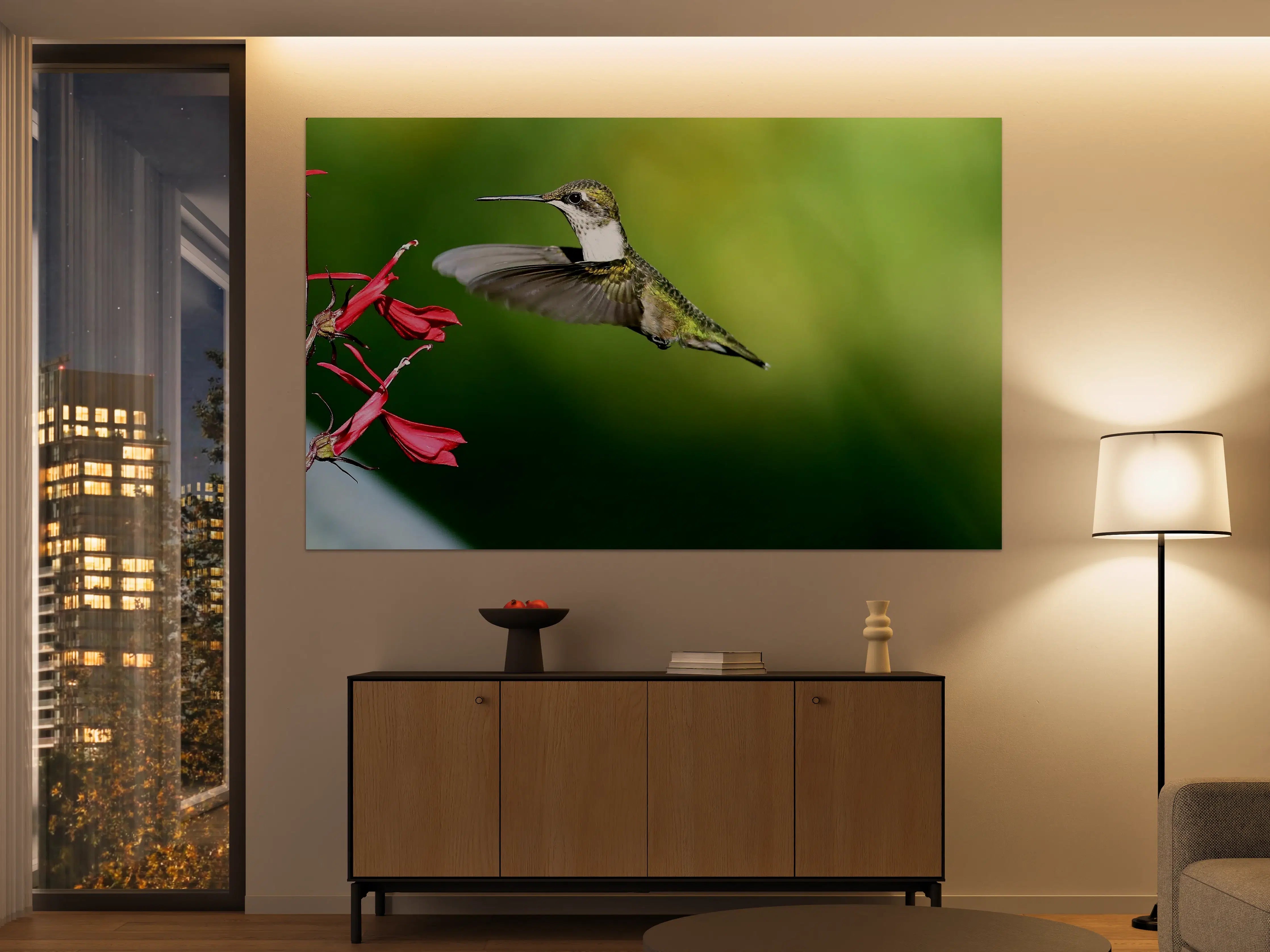 Große Wandbilder - Kolibri-Weibchen im Flug