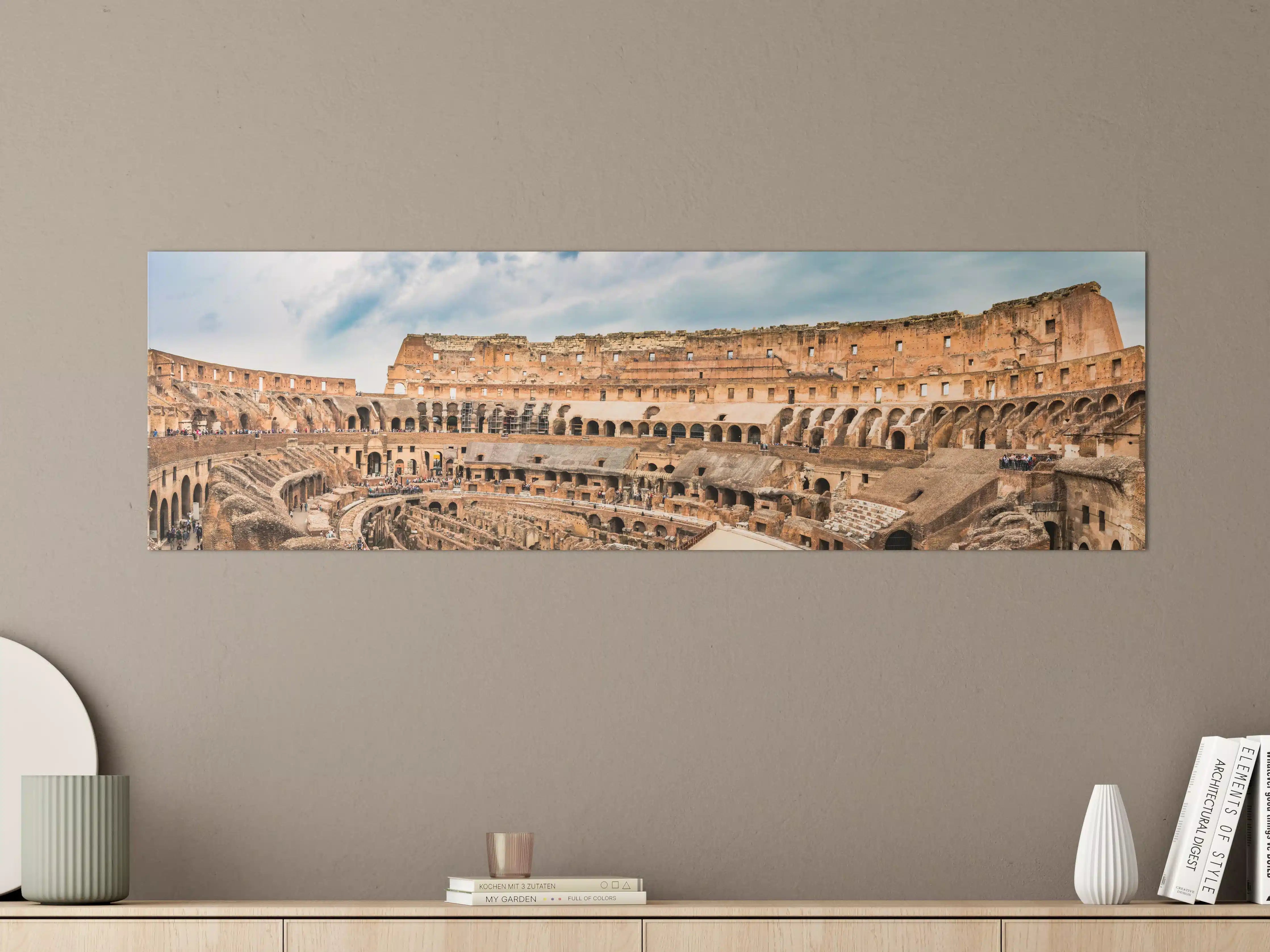 Große Wandbilder - Kolosseum Panorama in Beige