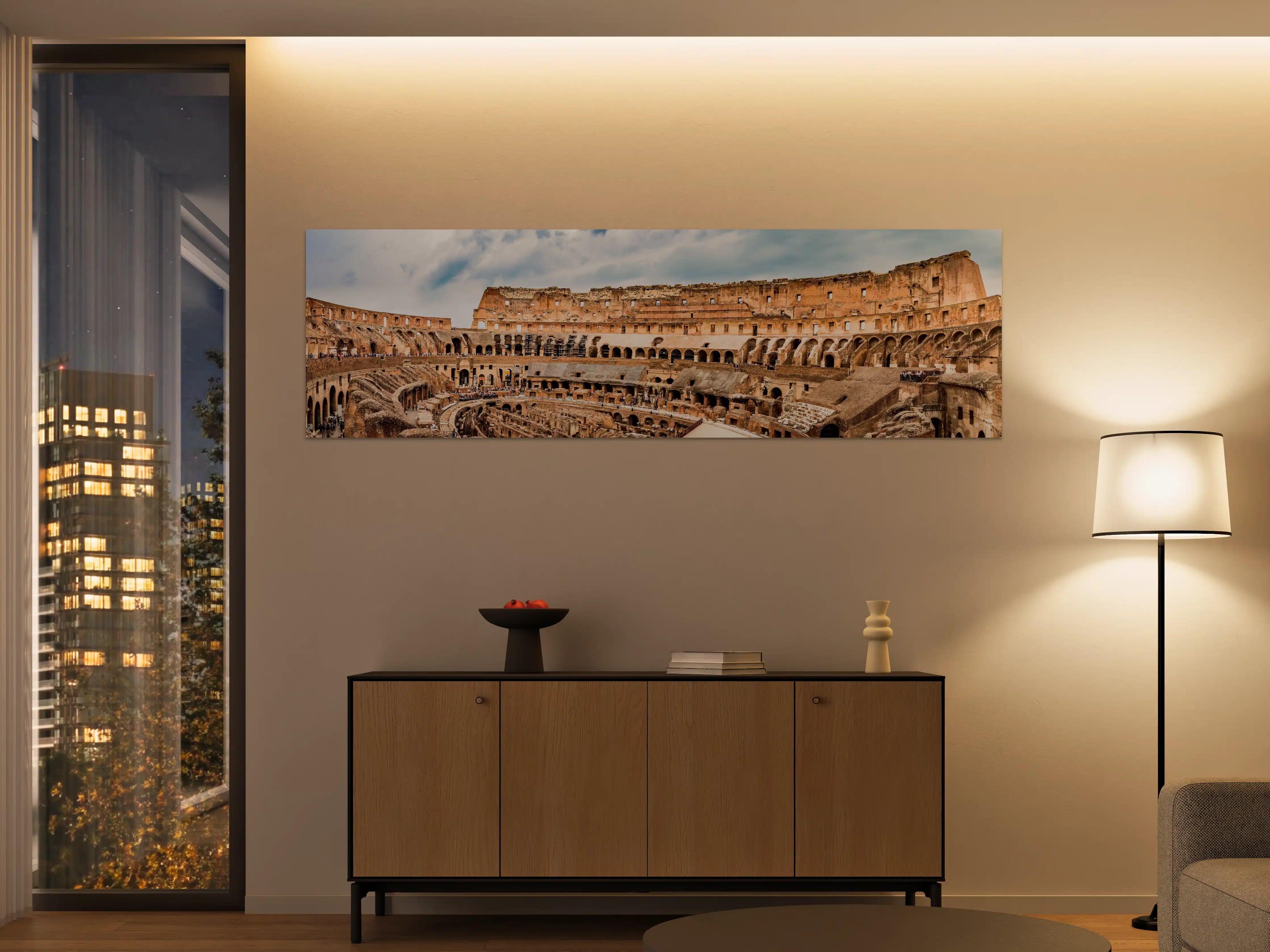 Große Wandbilder - Kolosseum Panorama in Beige
