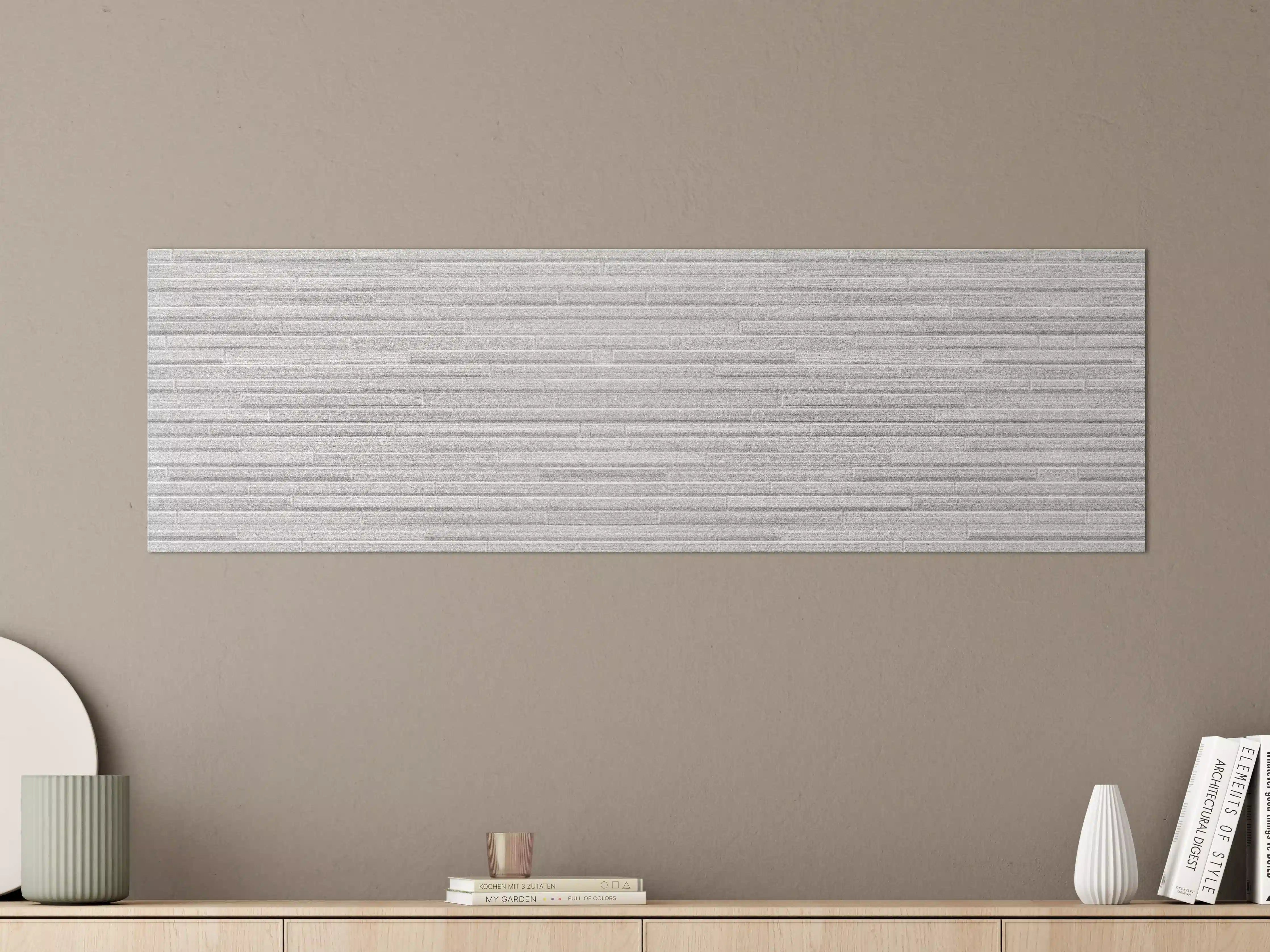Große Wandbilder - Konstruktion der modernen weißen Steinwand
