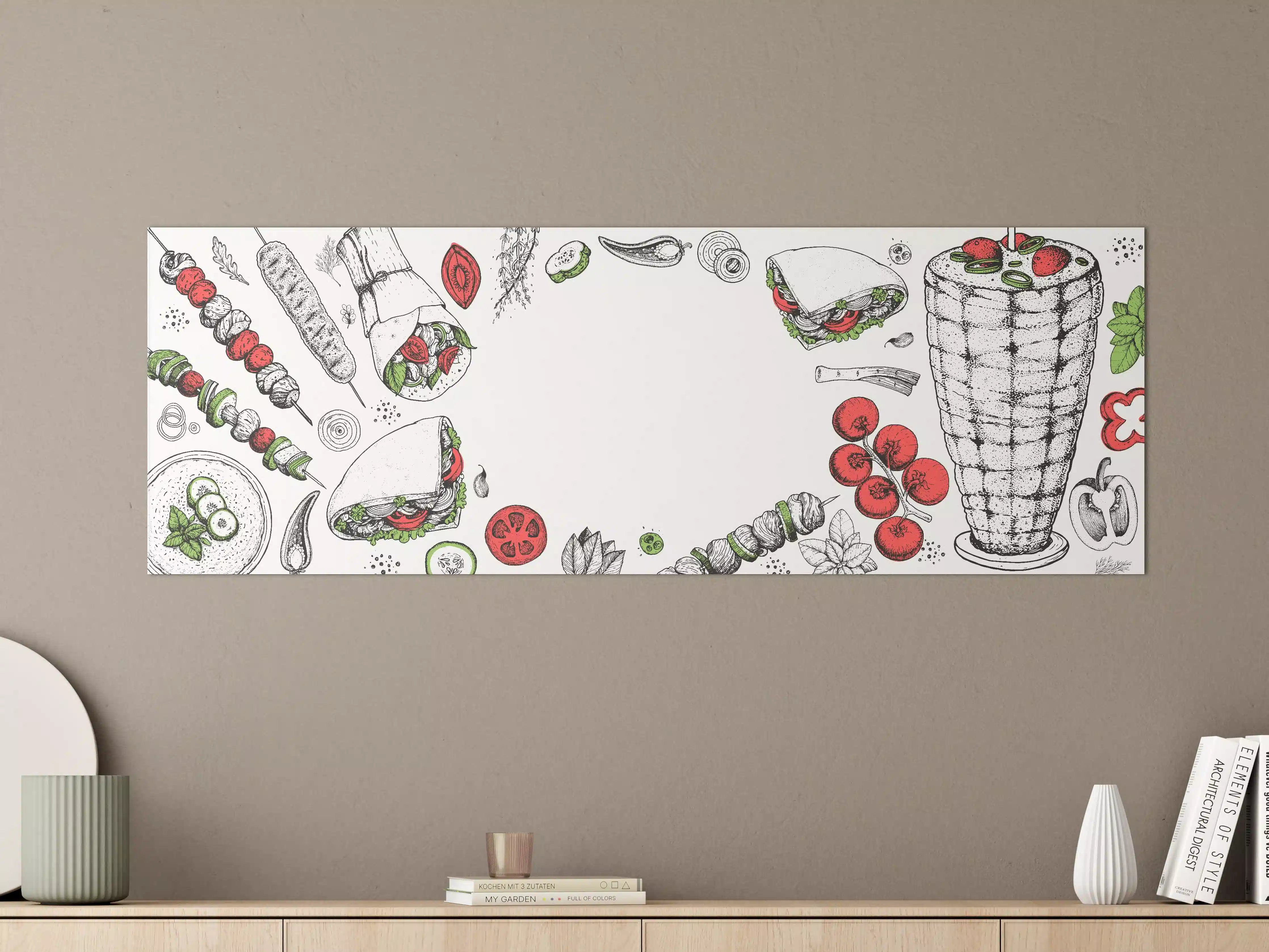 Große Wandbilder - Küchen-Deko Illustration