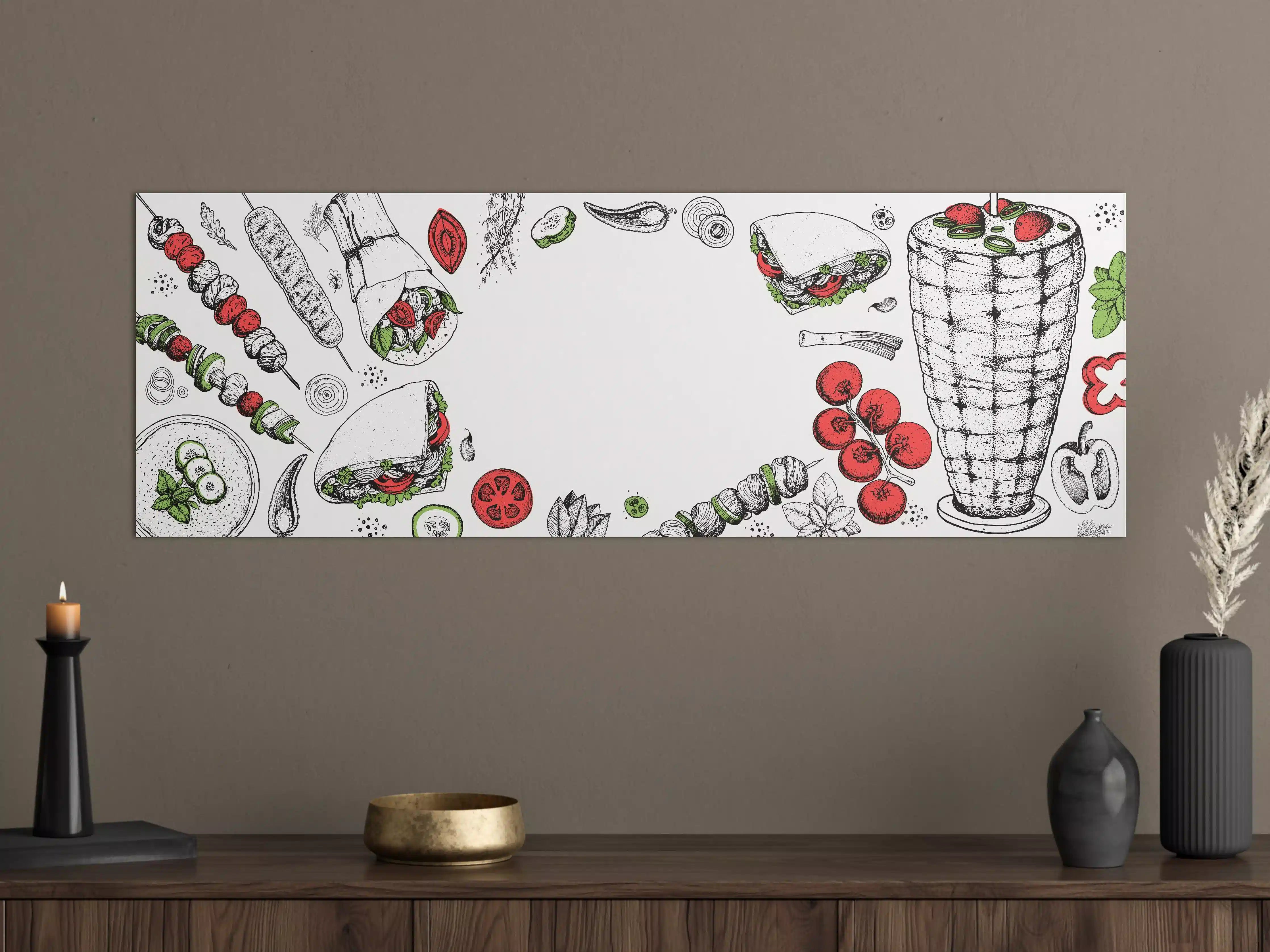 Große Wandbilder - Küchen-Deko Illustration