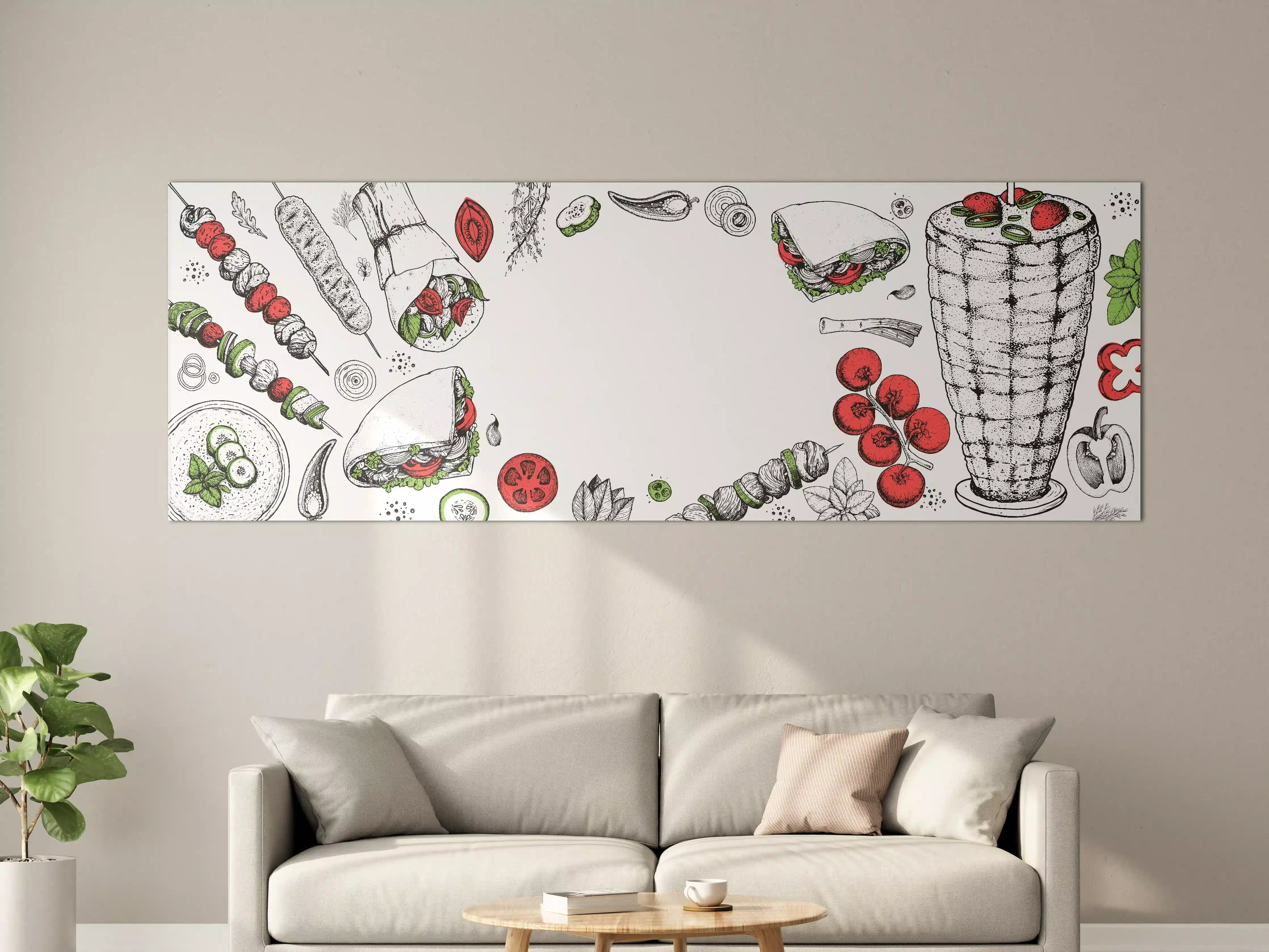 Große Wandbilder - Küchen-Deko Illustration