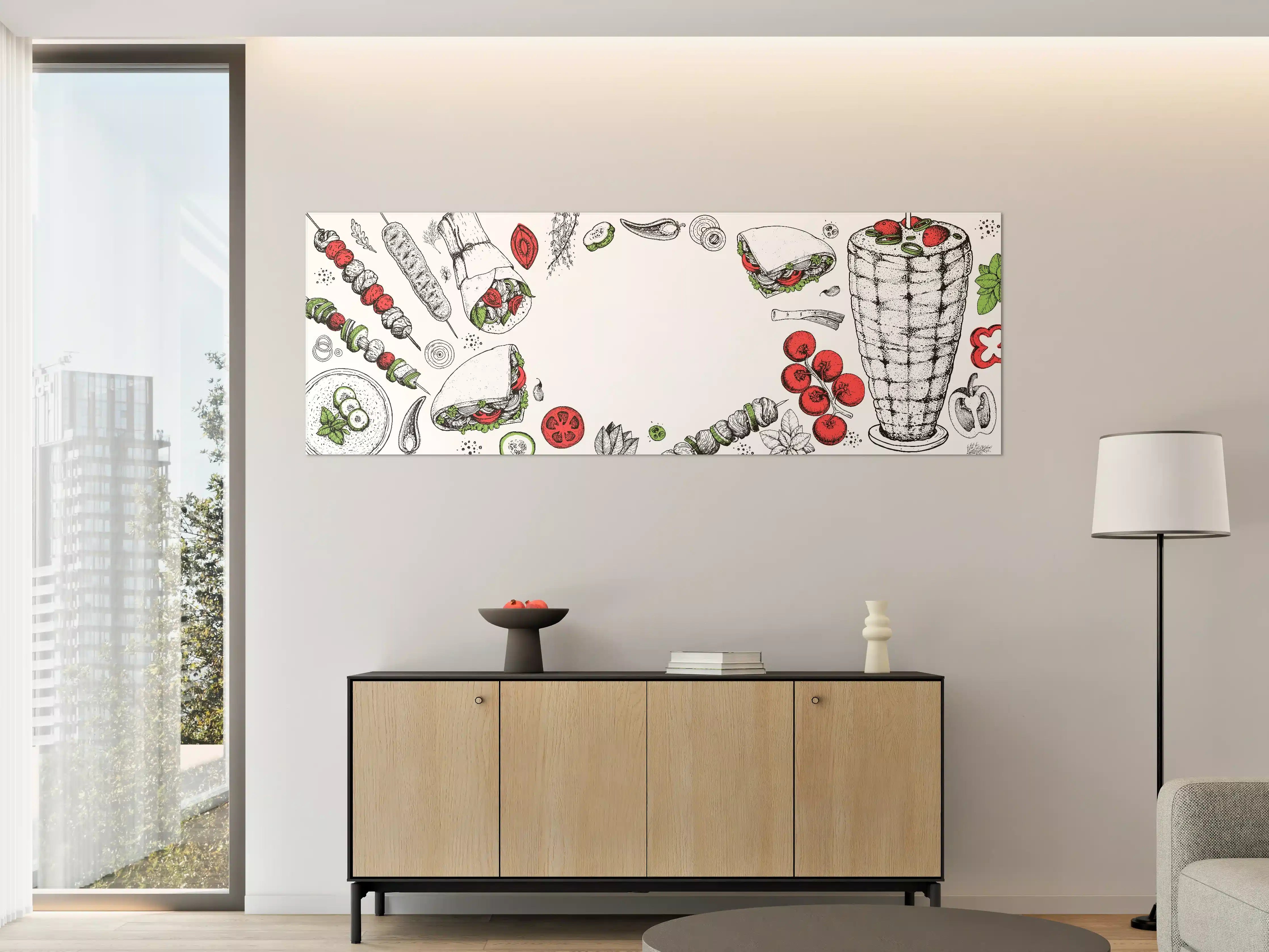 Große Wandbilder - Küchen-Deko Illustration