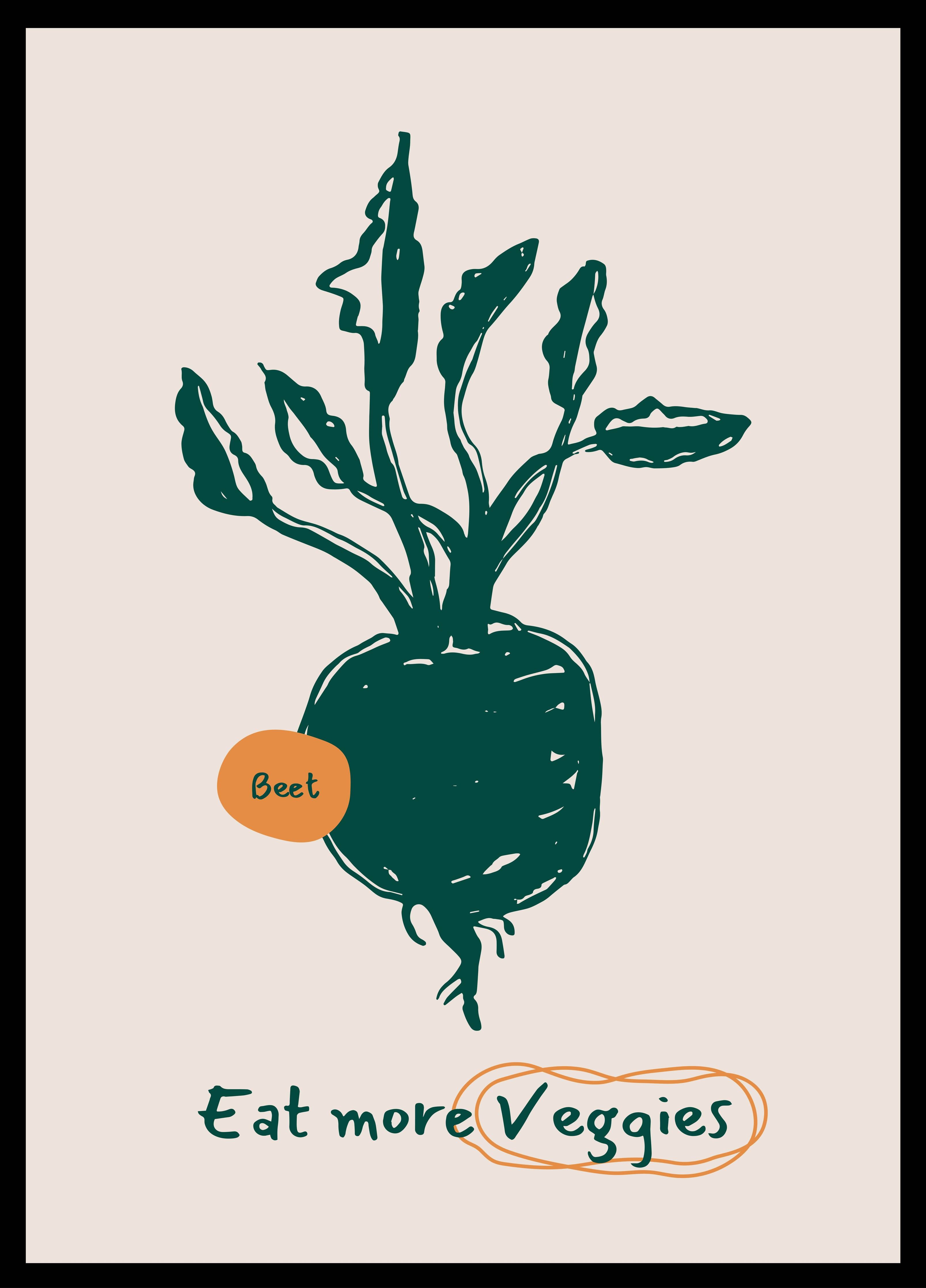 Große Wandbilder-Künstlerische Illustration einer Rübe mit WWF-Design