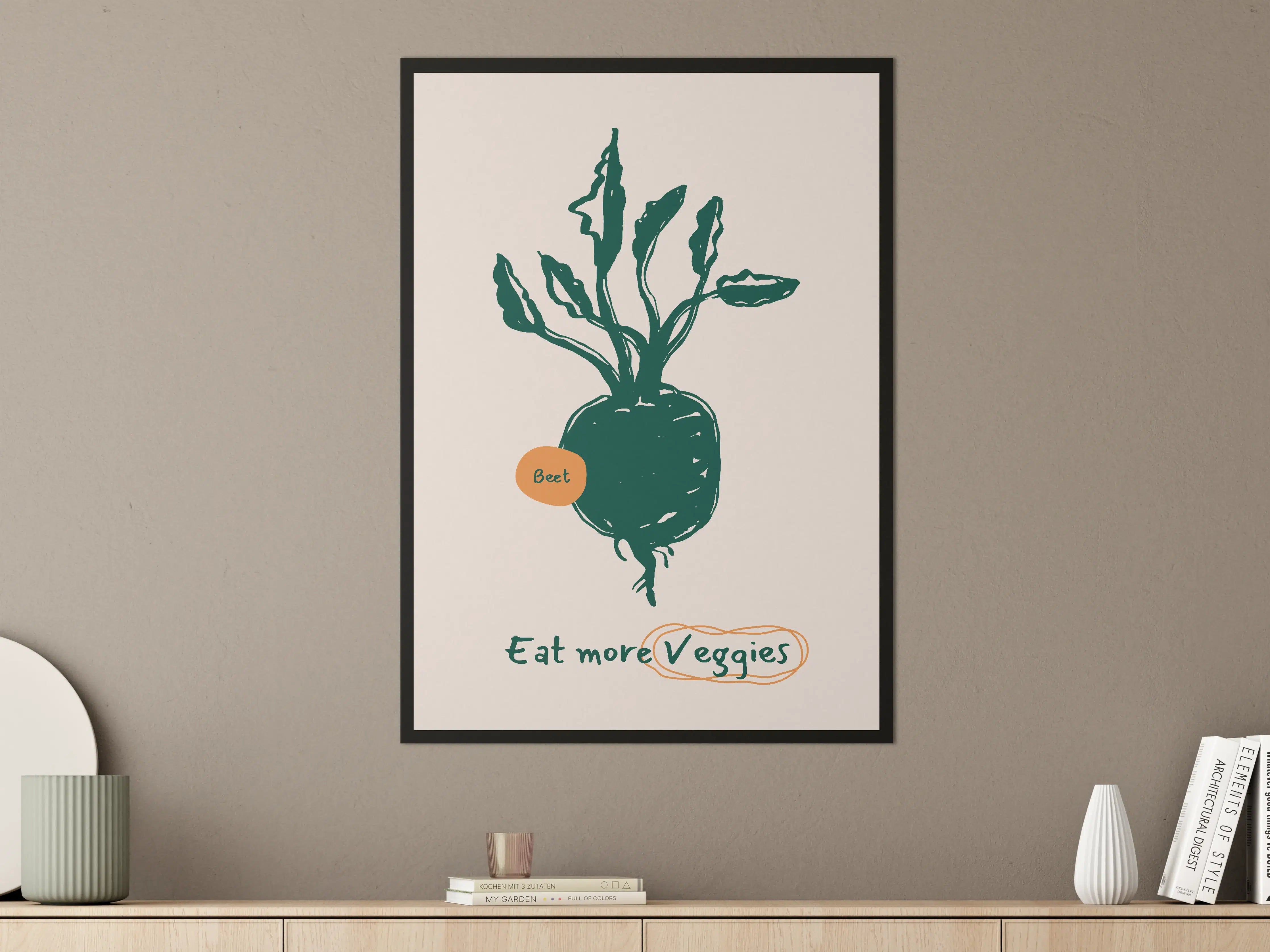Große Wandbilder - Künstlerische Illustration einer Rübe mit WWF-Design