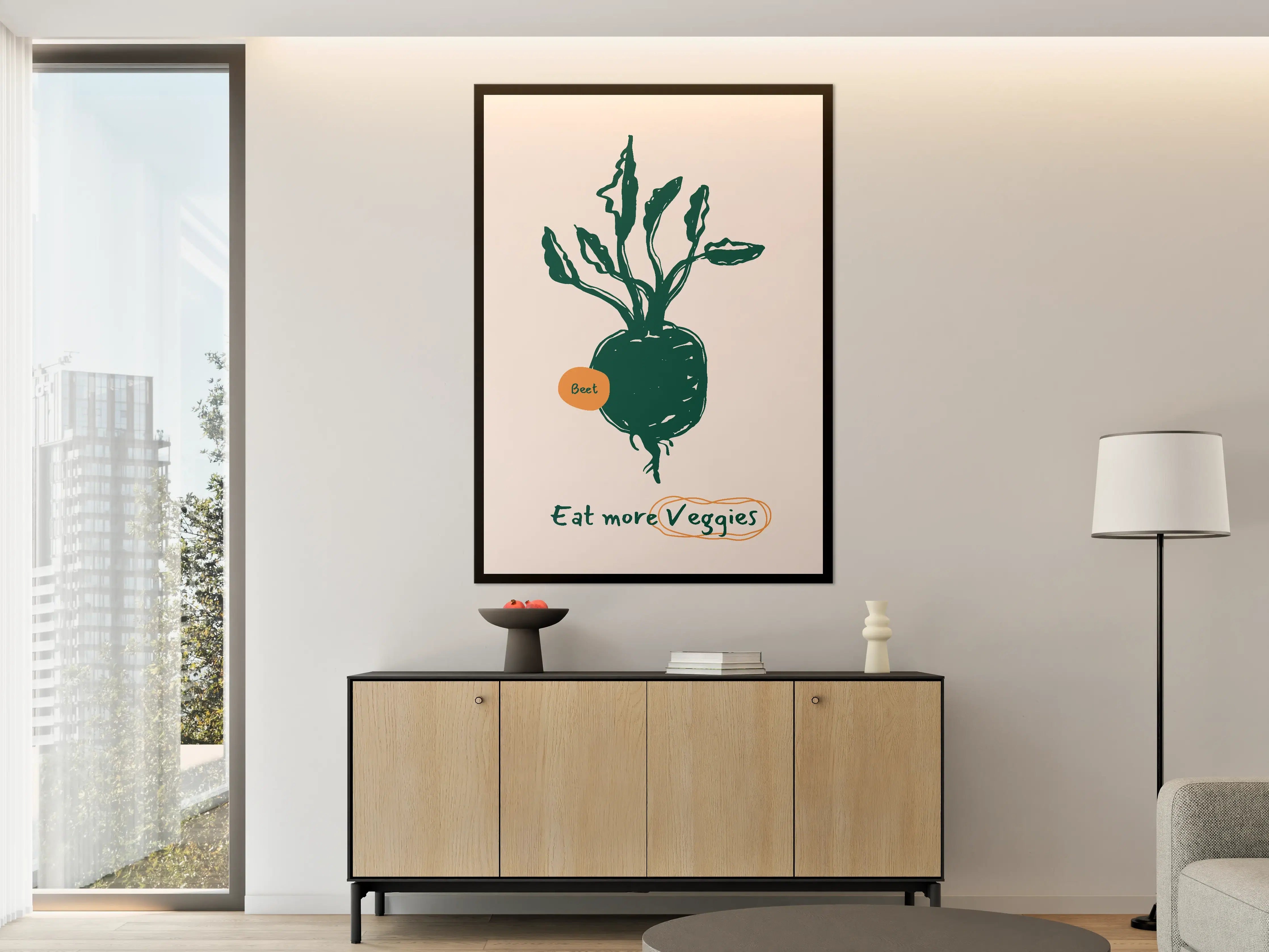 Große Wandbilder - Künstlerische Illustration einer Rübe mit WWF-Design