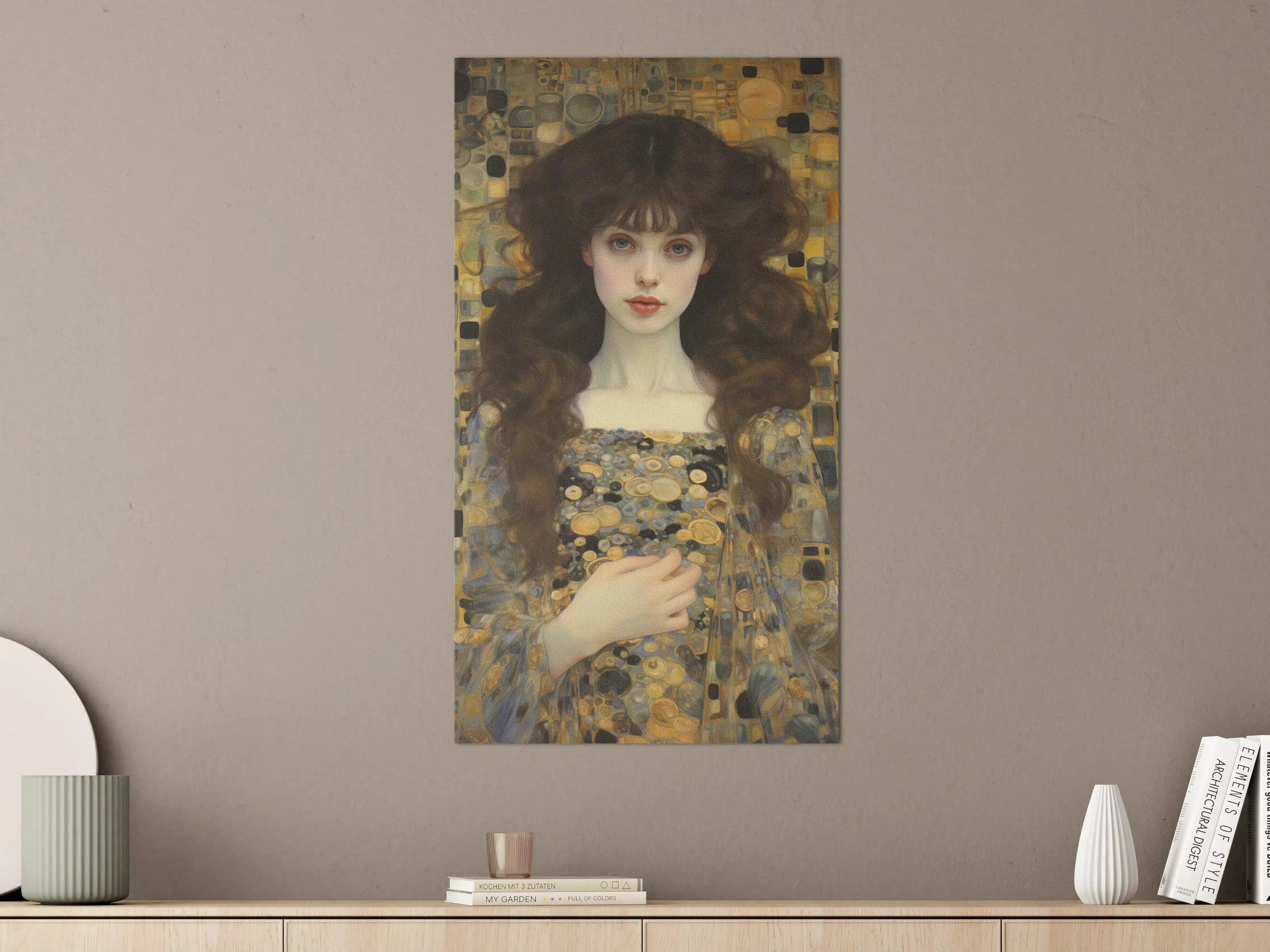 Große Wandbilder - Künstlerische Porträtaufnahme mit kraftvollen Farben