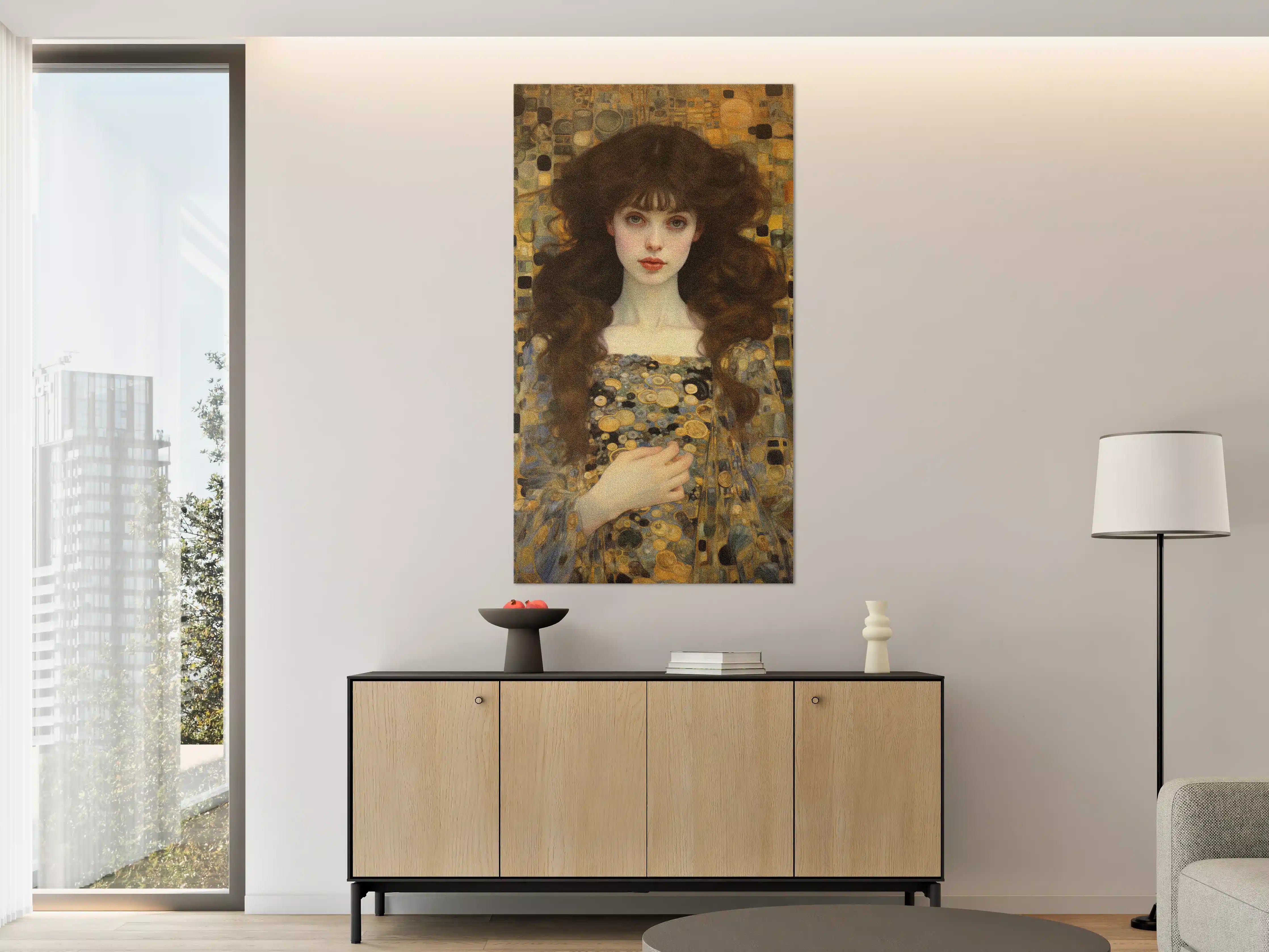 Große Wandbilder - Künstlerische Porträtaufnahme mit kraftvollen Farben