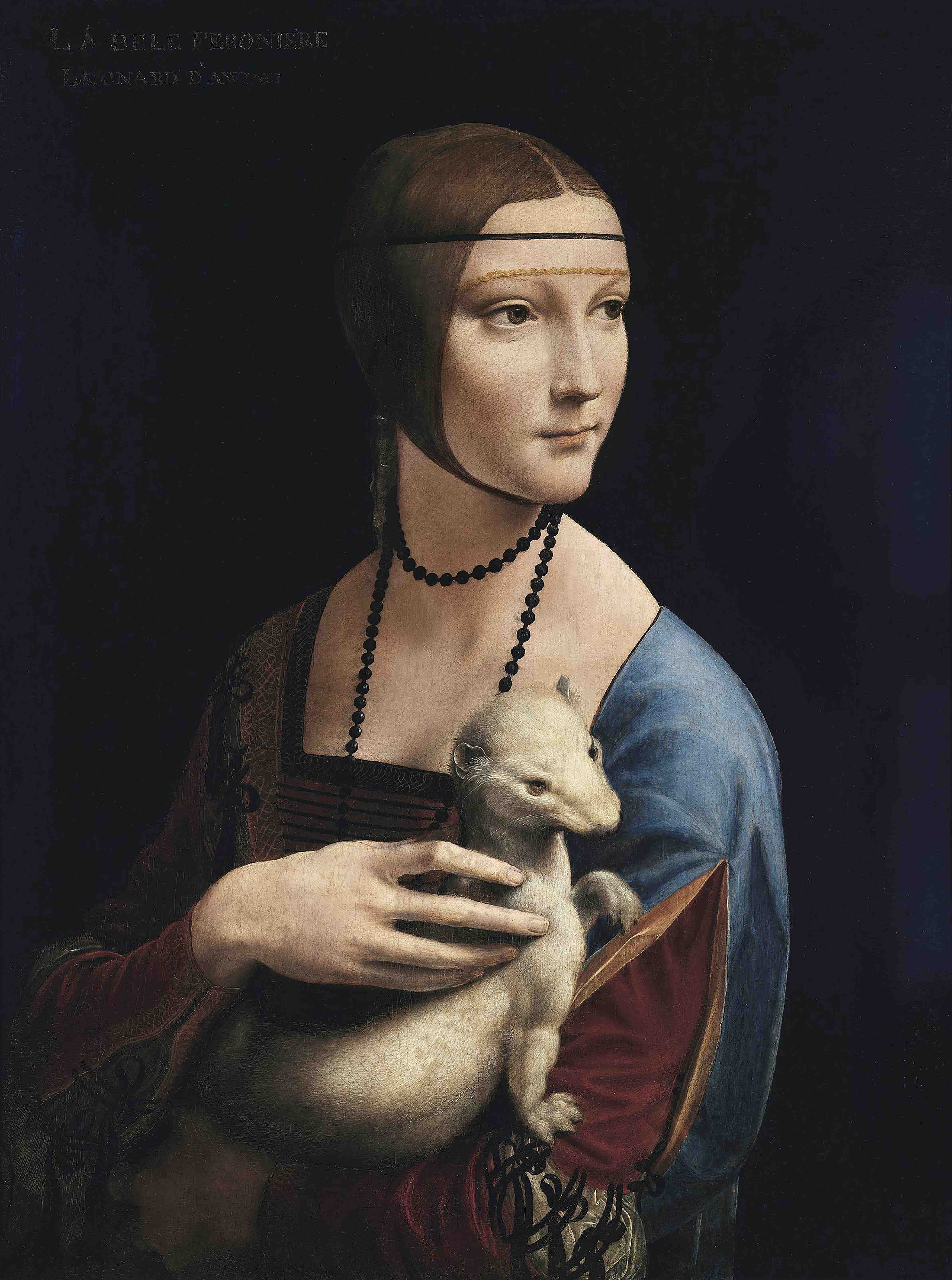 Große Wandbilder-Künstlerisches Portrait mit Hund und Renaissance-Charme