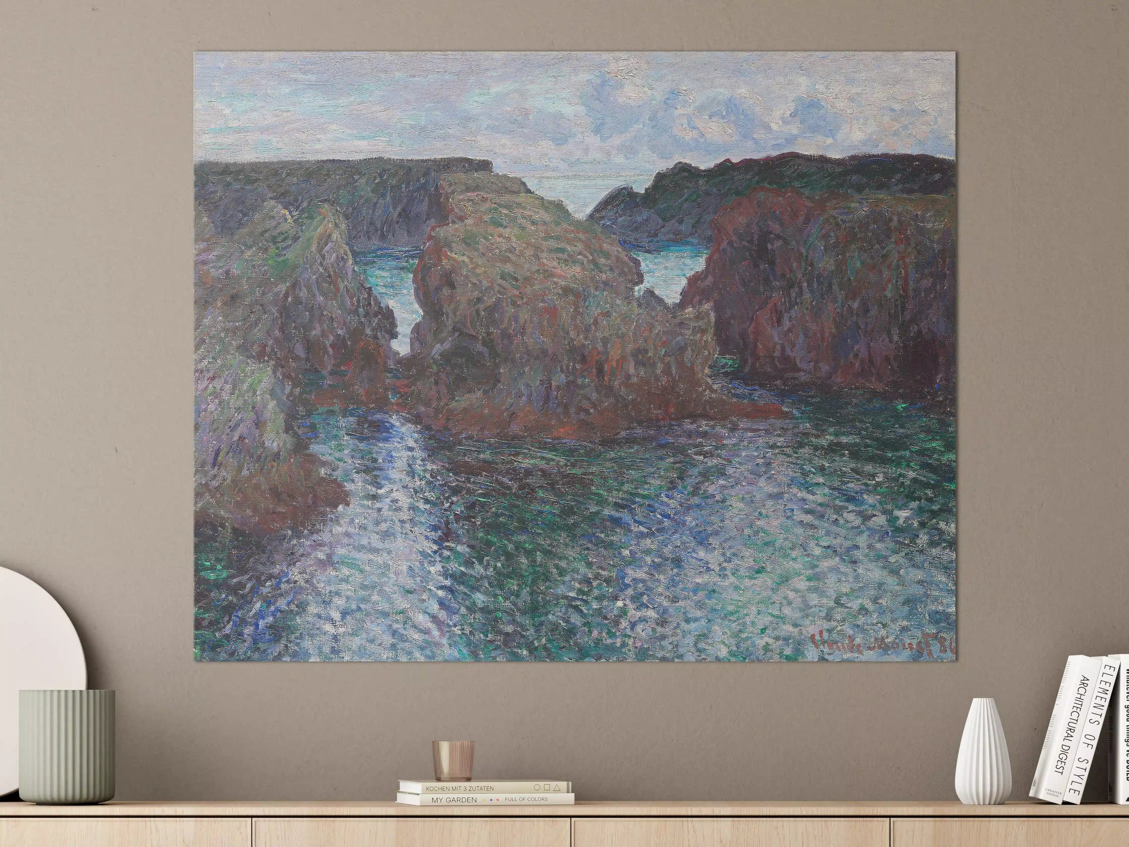 Große Wandbilder - Küstenfelsen im impressionistischen Stil