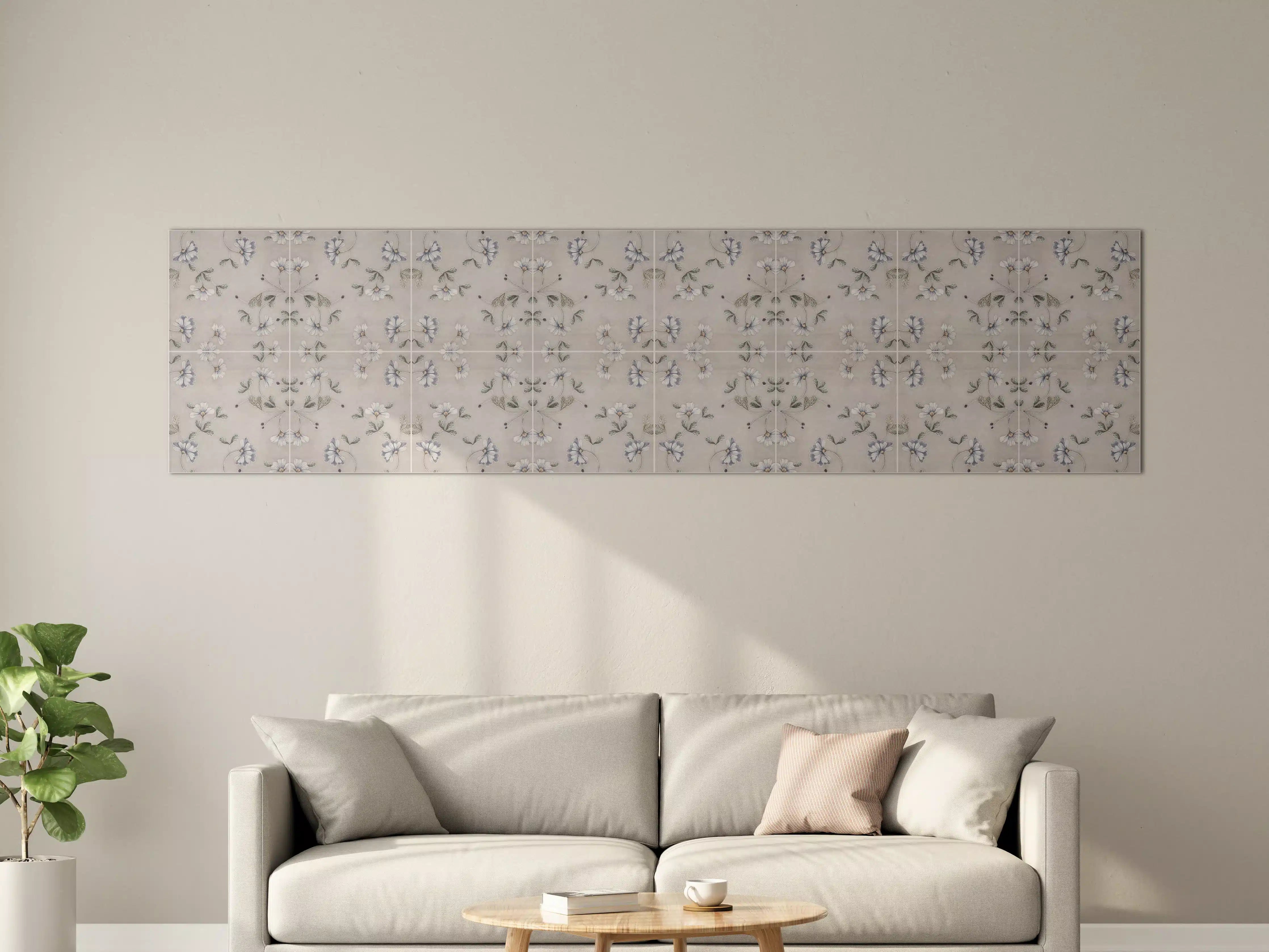 Große Wandbilder - Lädierte Vintage Patchwork-Fliesen