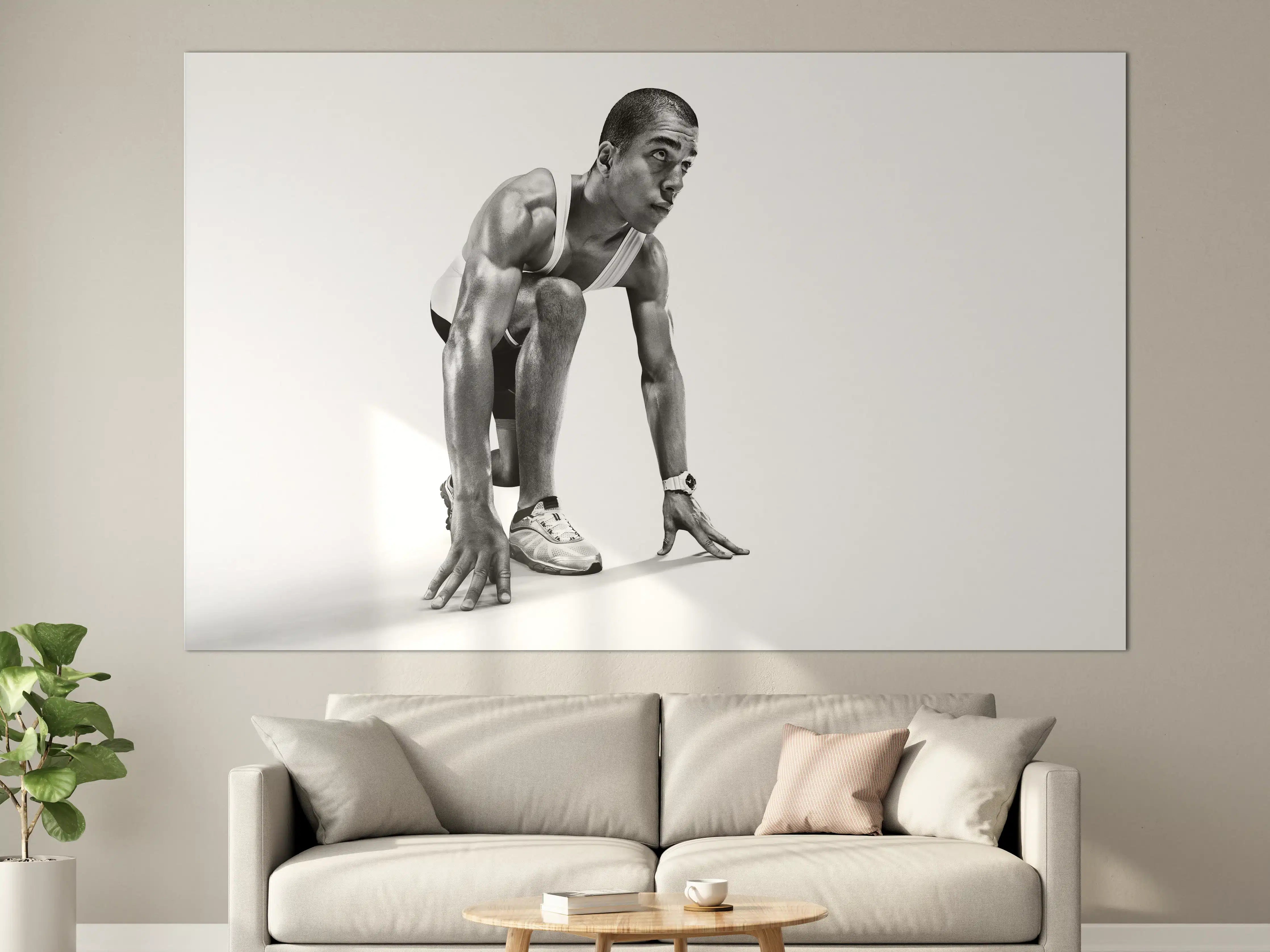 Große Wandbilder - Läufer bereitet sich vor