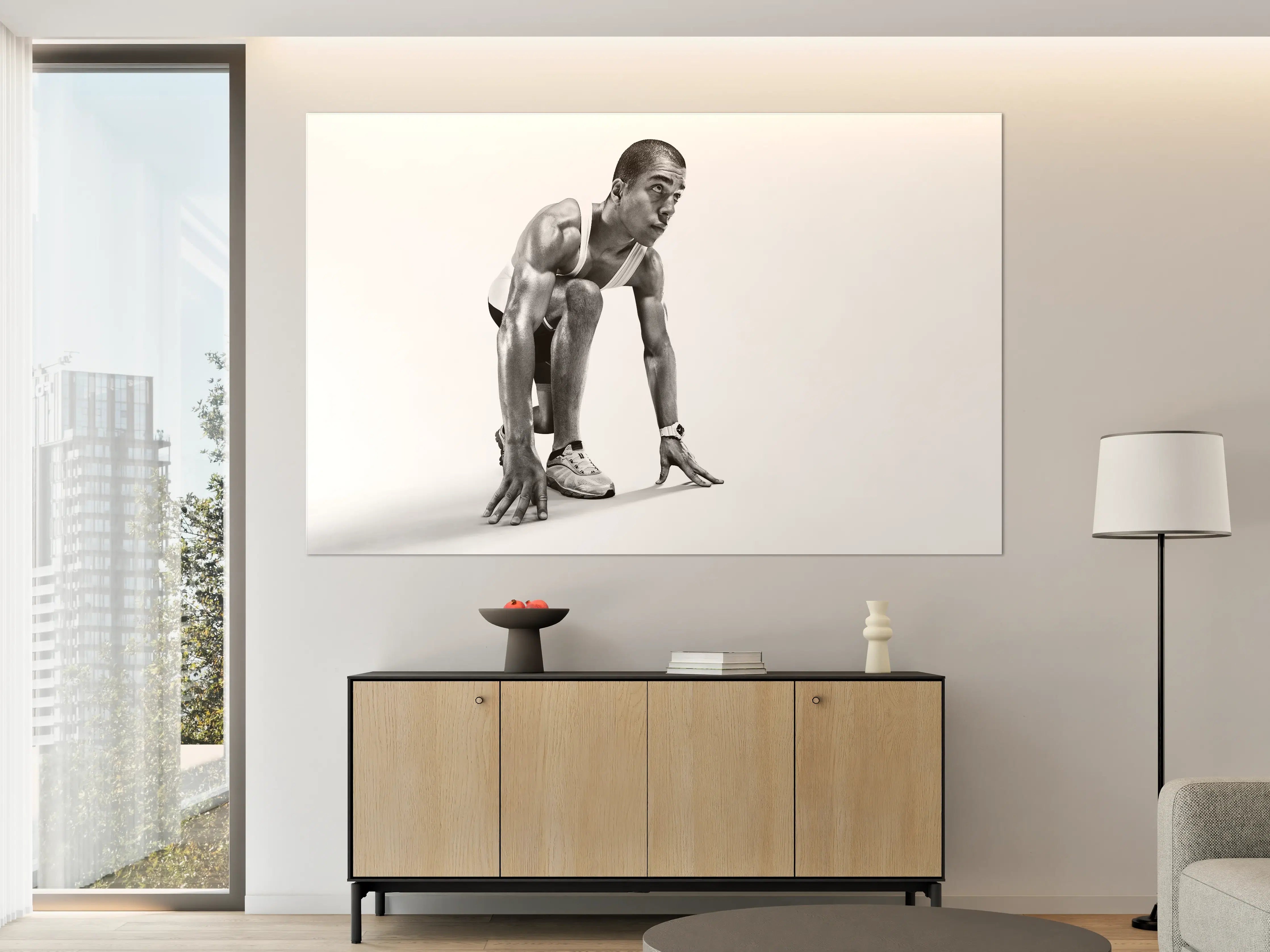 Große Wandbilder - Läufer bereitet sich vor