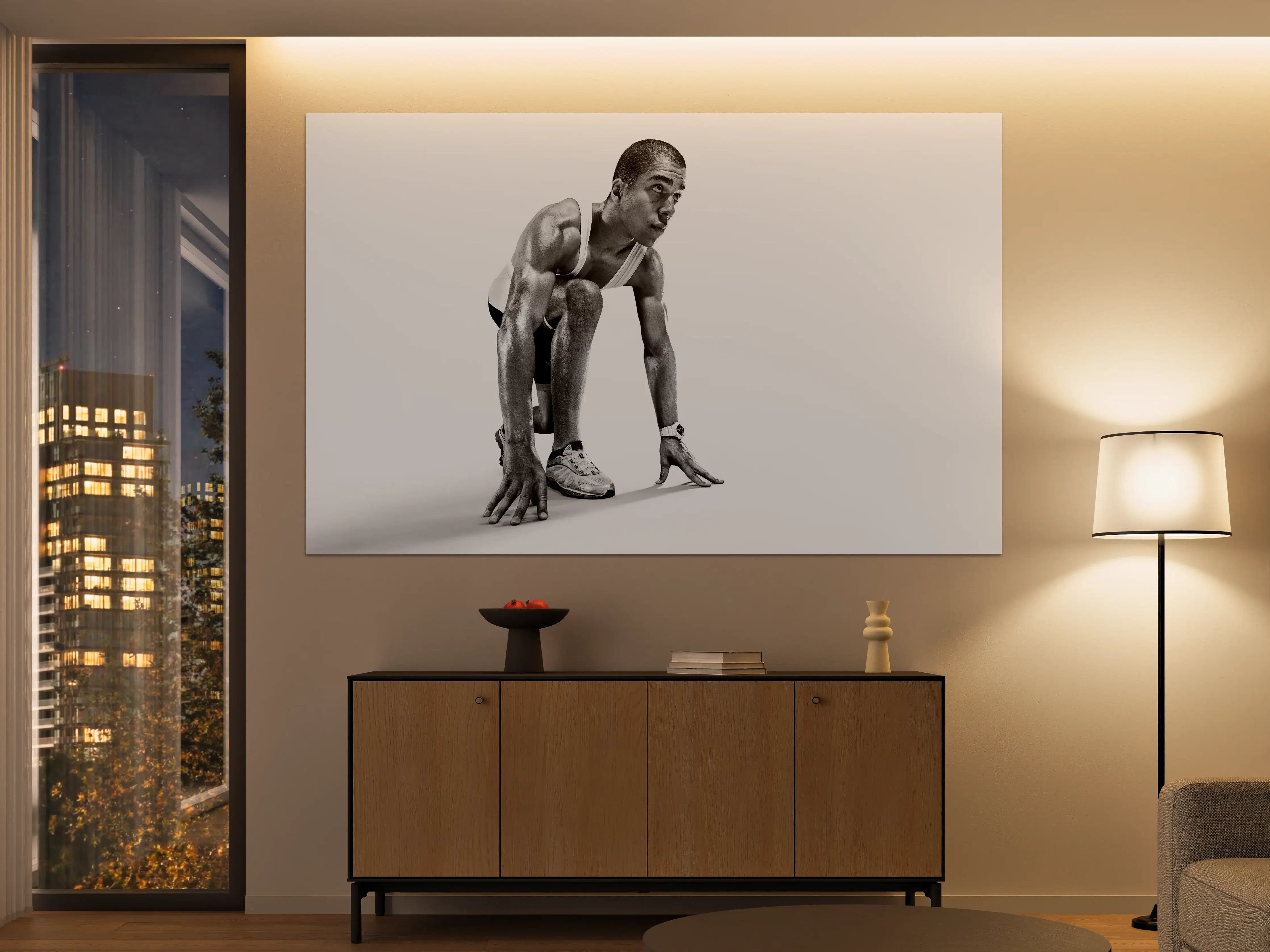 Große Wandbilder - Läufer bereitet sich vor