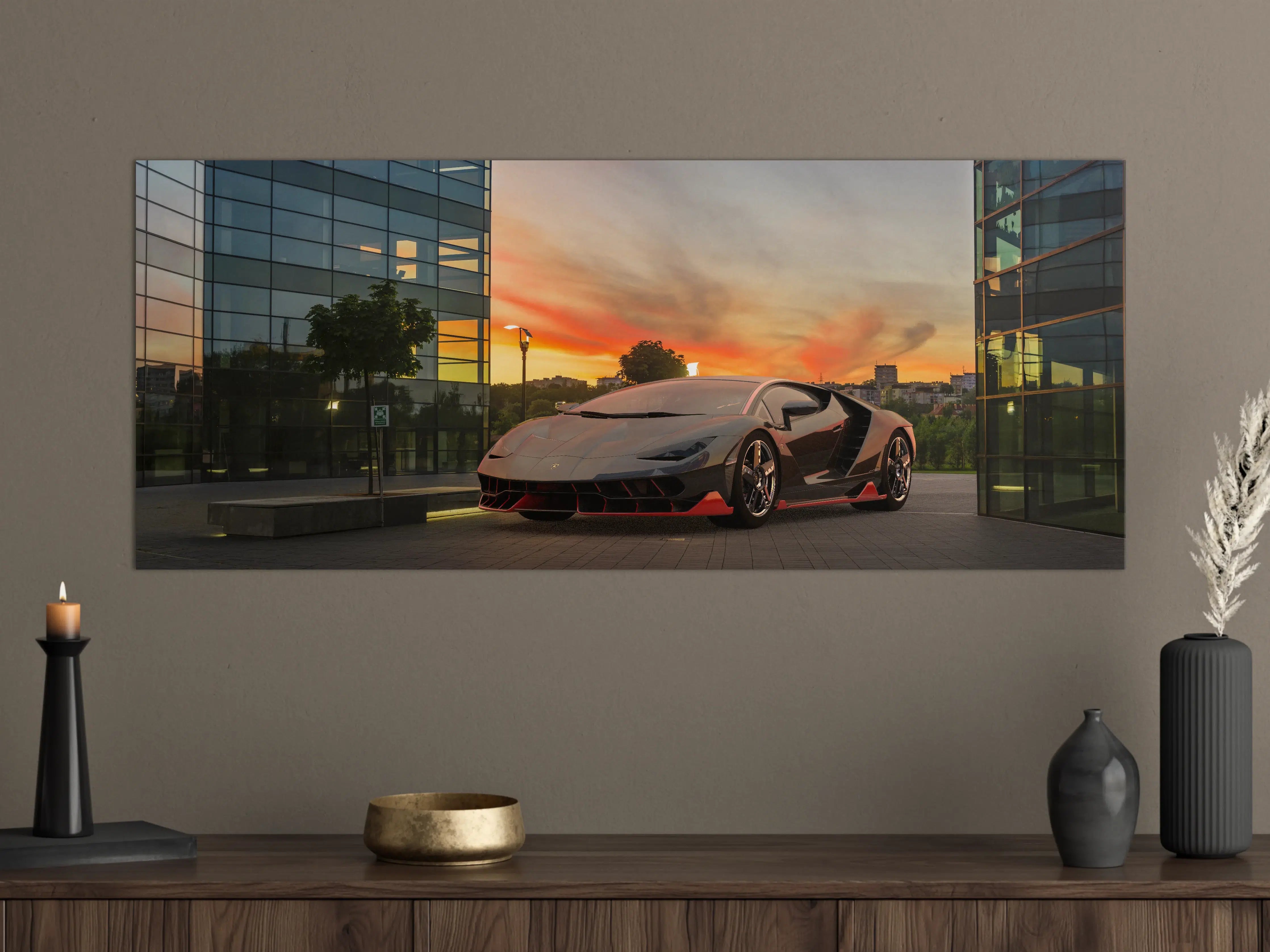 Große Wandbilder - Lamborghini Centenario bei Sonnenuntergang