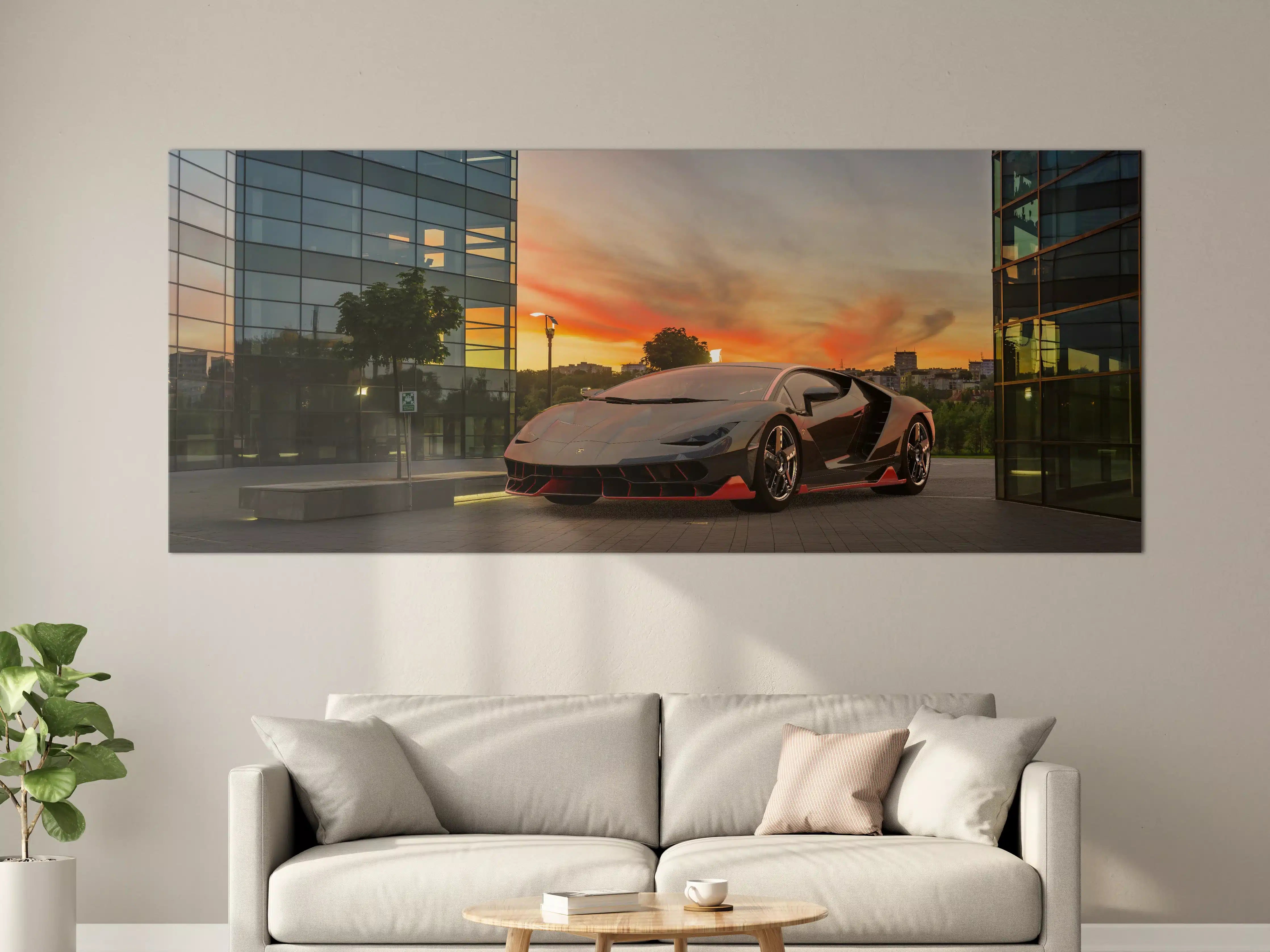 Große Wandbilder - Lamborghini Centenario bei Sonnenuntergang