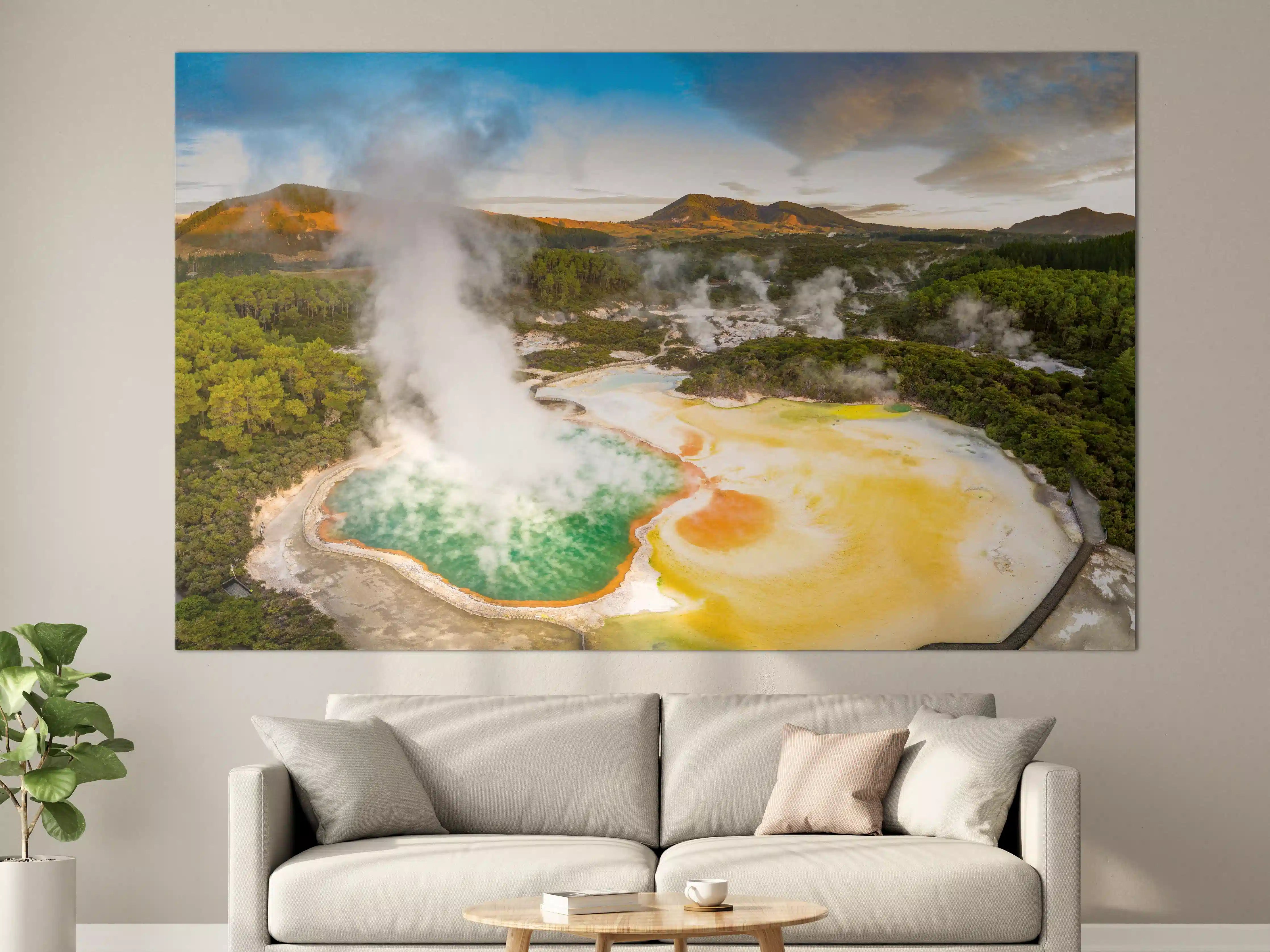 Große Wandbilder - Landschaft mit kochend heißem Schlamm