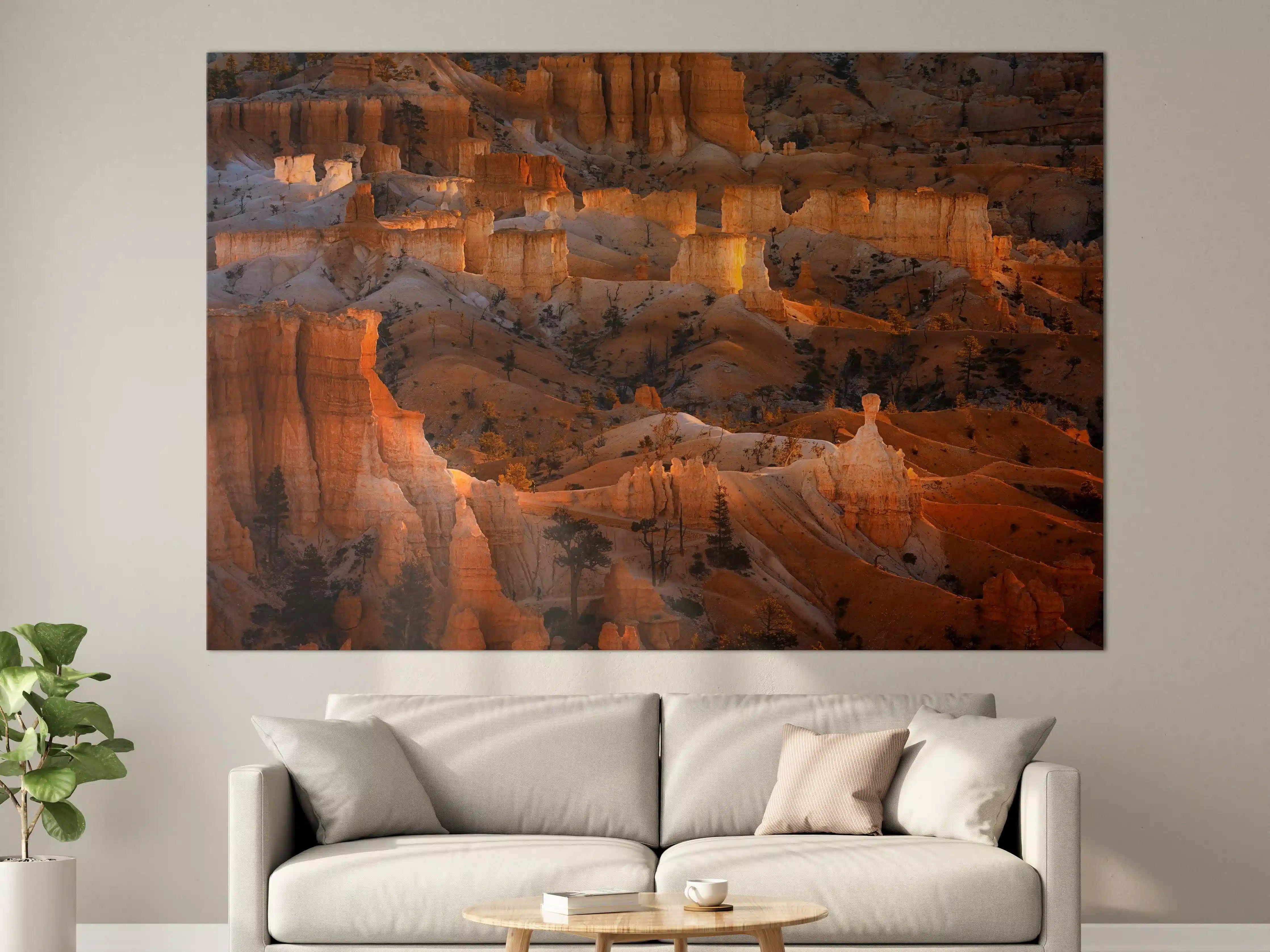Große Wandbilder - Landschaftlicher Blick auf das Farbenspiel der Canyon-Formationen