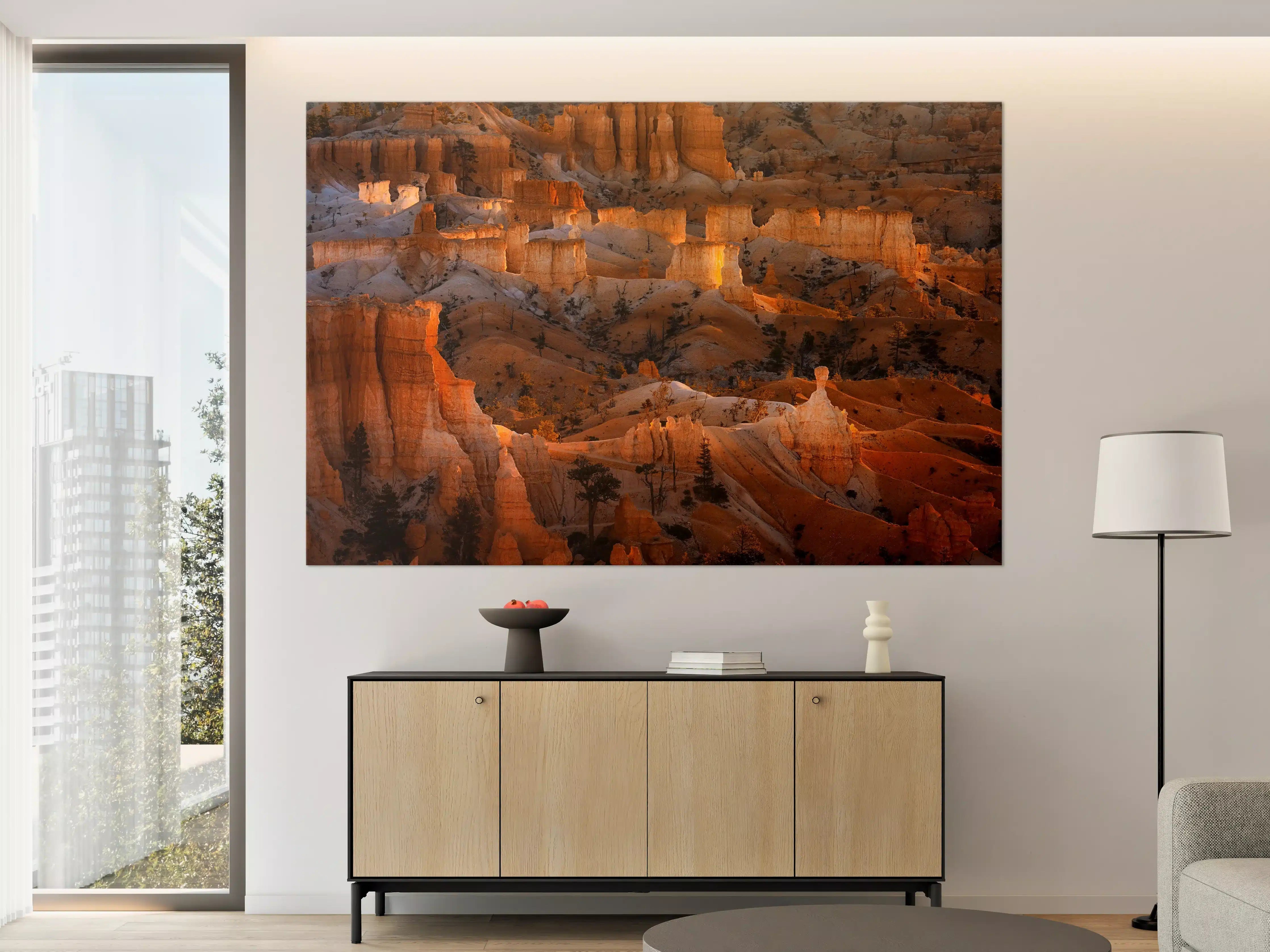 Große Wandbilder - Landschaftlicher Blick auf das Farbenspiel der Canyon-Formationen