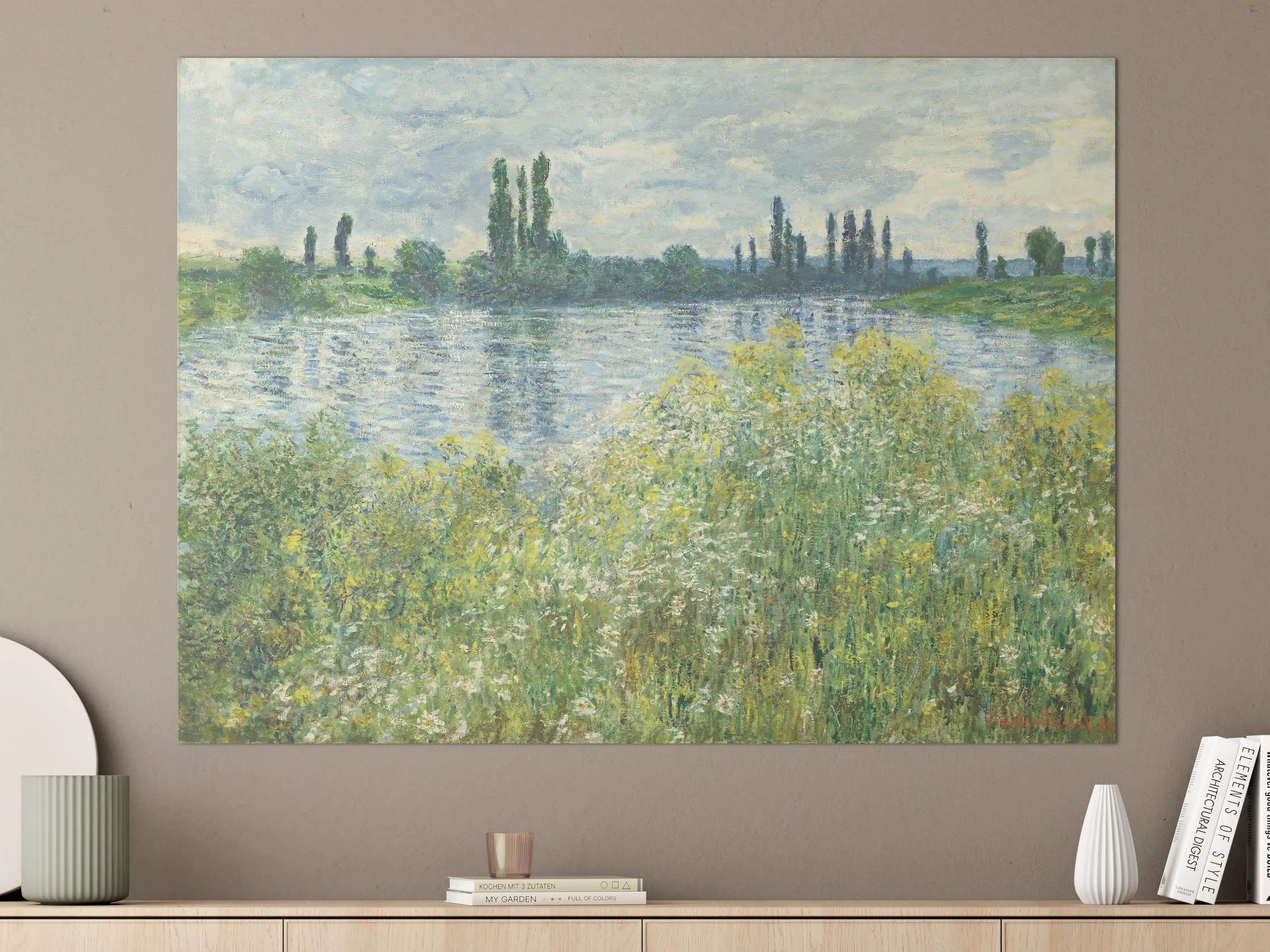 Große Wandbilder - Landschaftliches Naturbild mit Wasser und Bäumen