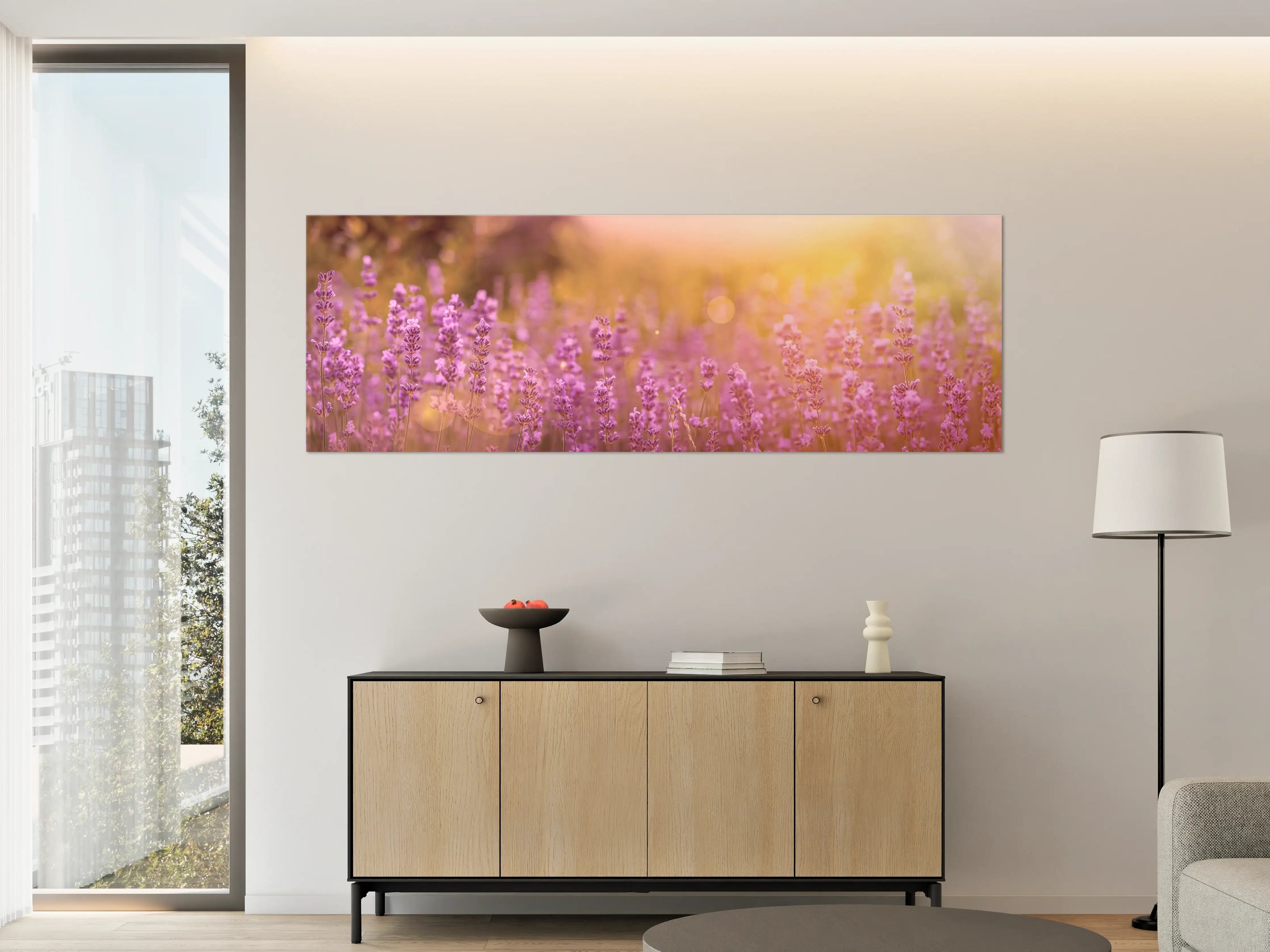 Große Wandbilder - Lavendelfeld im warmen Abendlicht