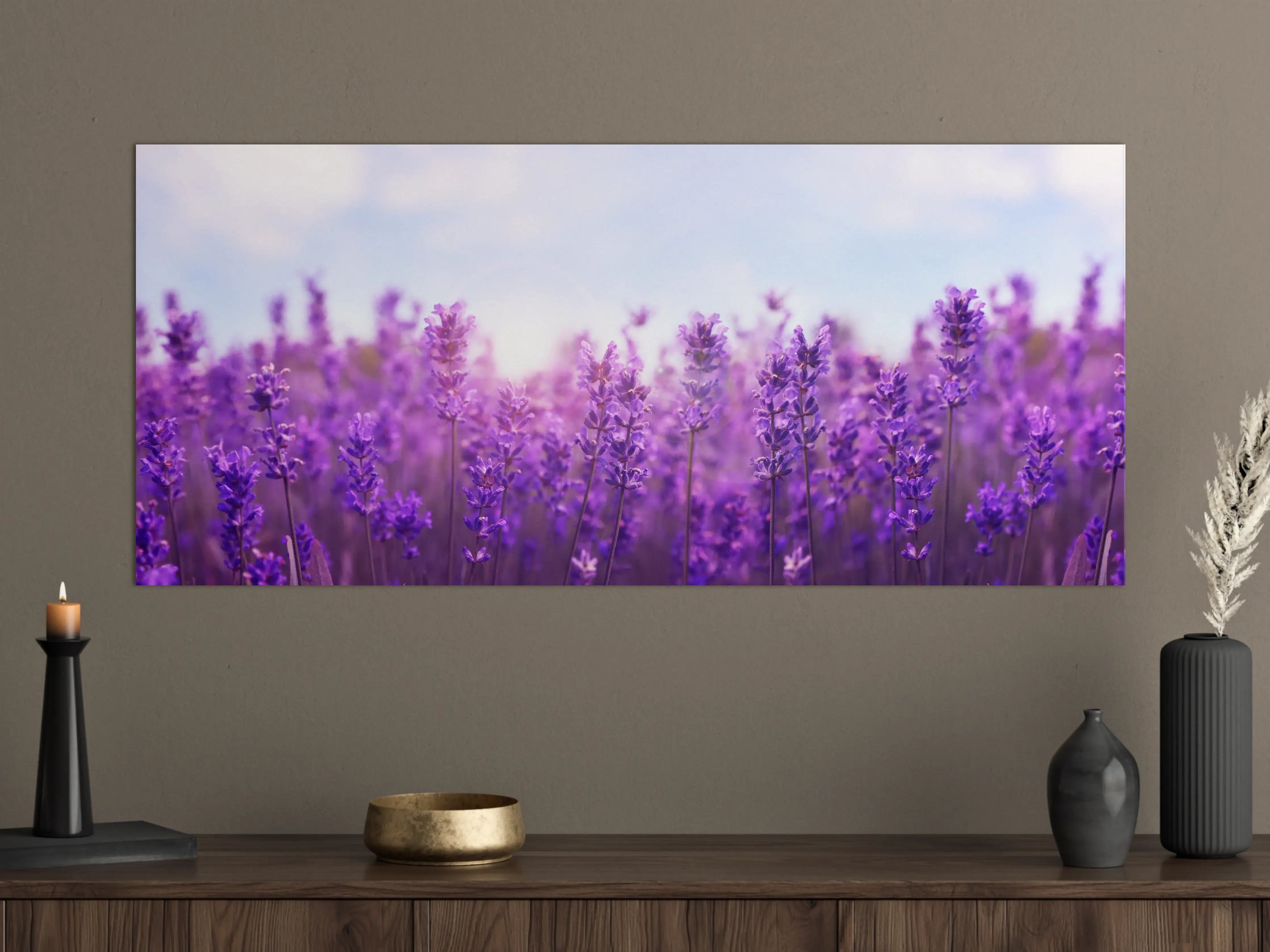Große Wandbilder - Lavendelfeld in Lila