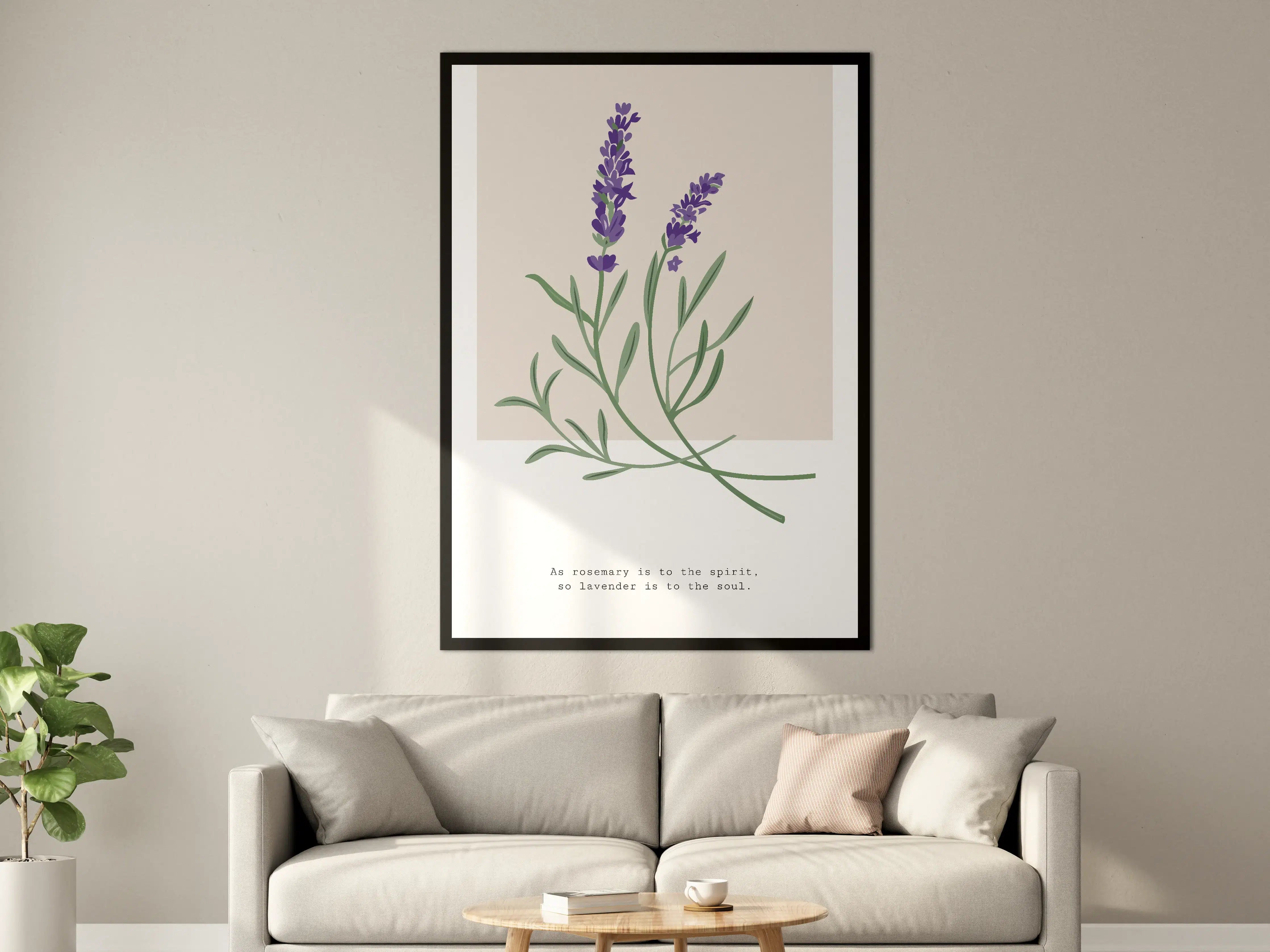 Große Wandbilder - Lavendelfeld mit grünen Blättern und violetten Blüten