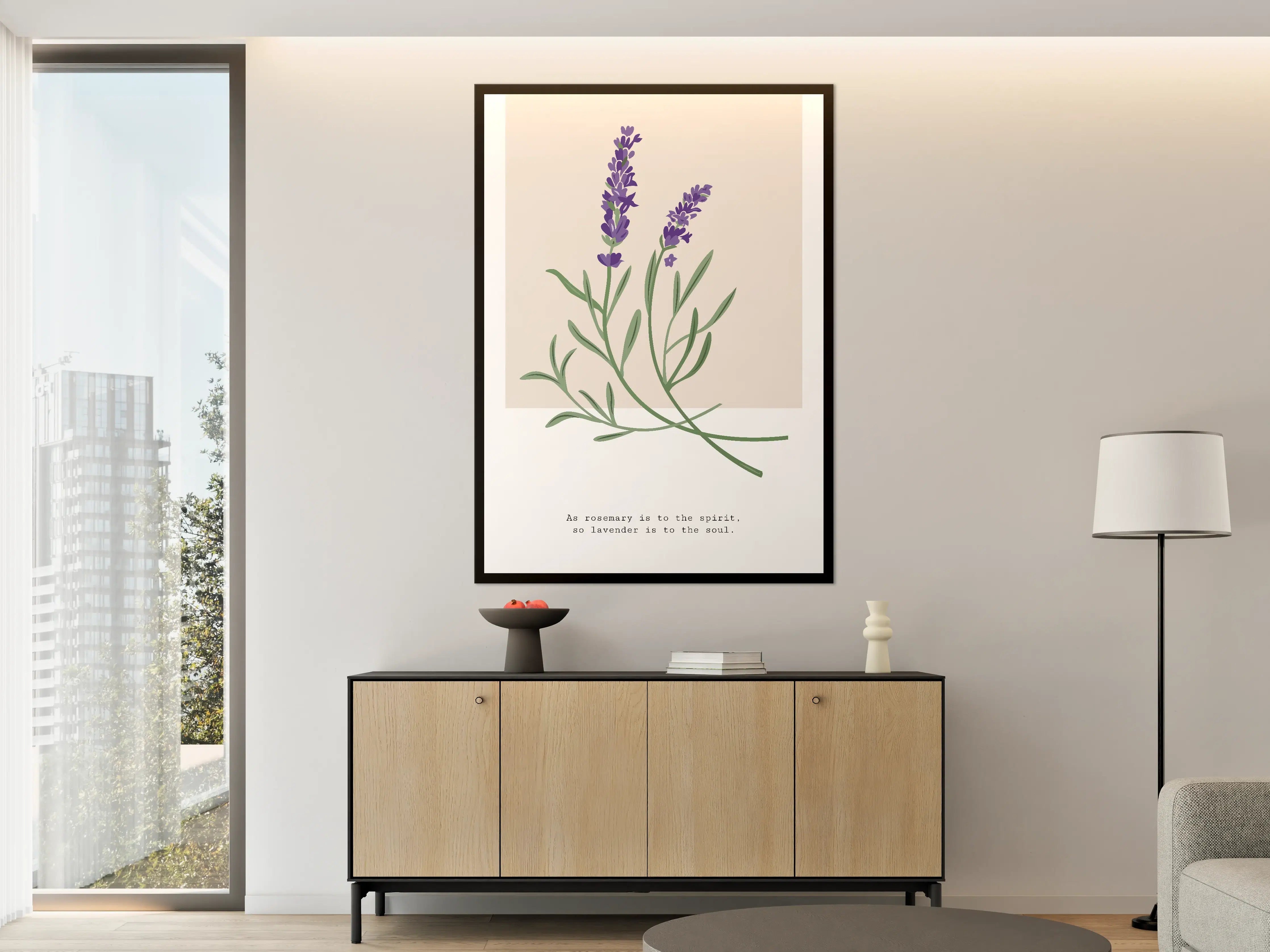 Große Wandbilder - Lavendelfeld mit grünen Blättern und violetten Blüten