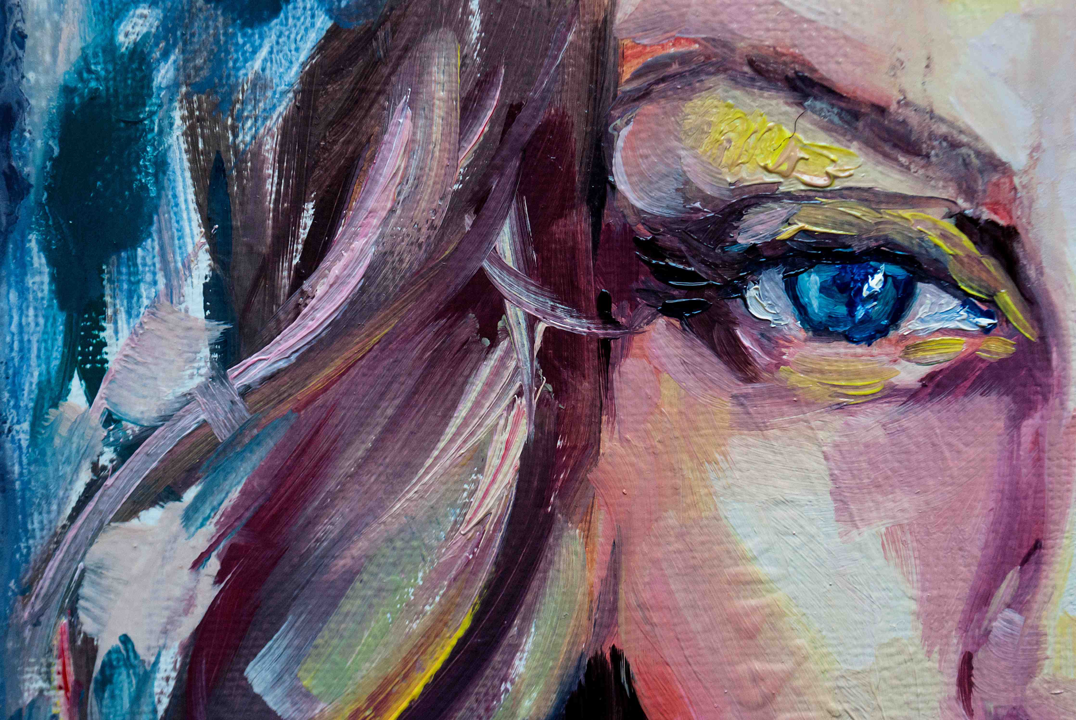 Große Wandbilder-Lebendige Augen im künstlerischen Portrait