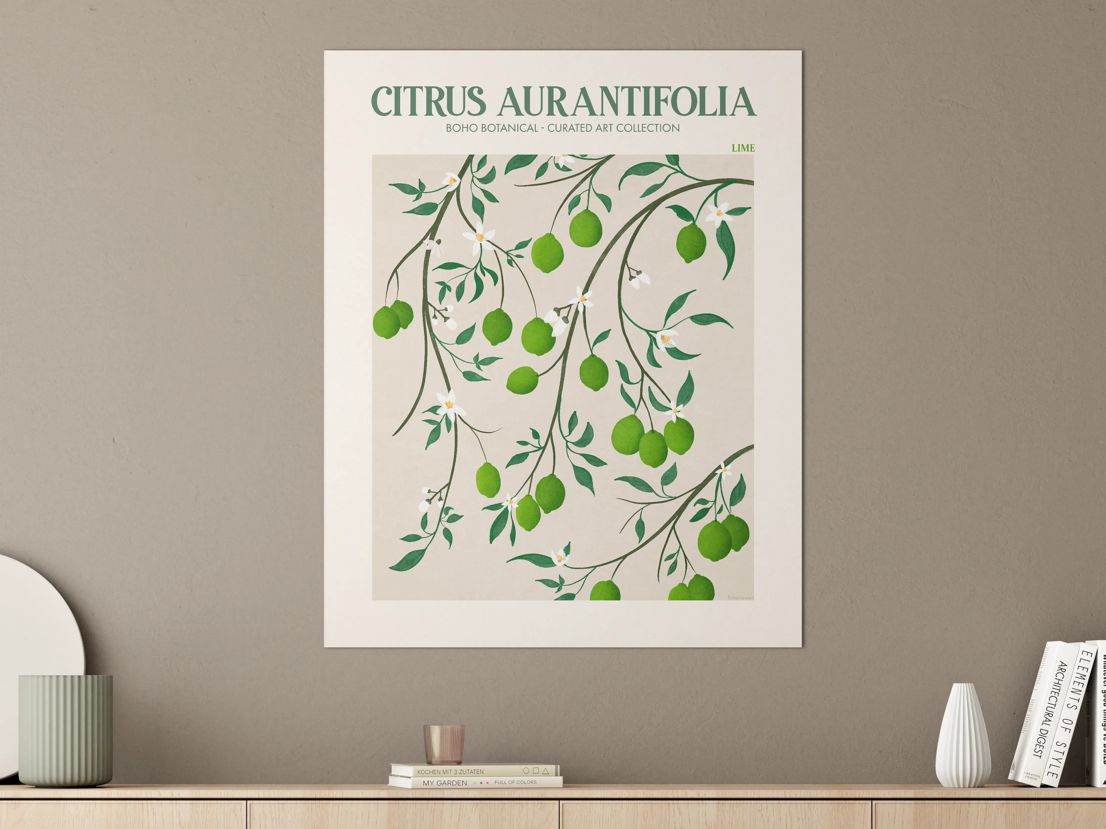 Große Wandbilder - Lebendige Citrus-Aurantifolia-Zwiebel