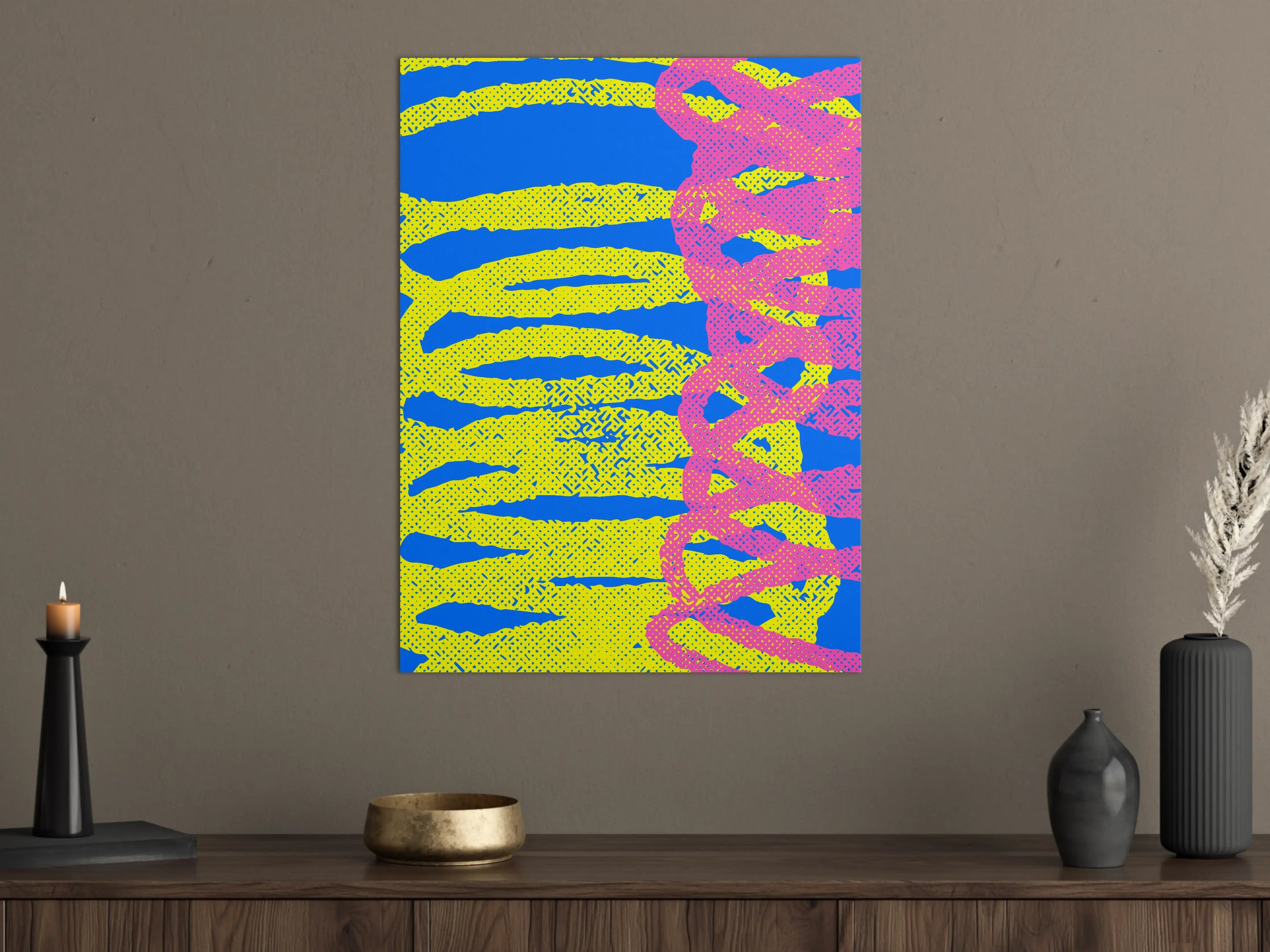 Große Wandbilder - Lebendige Farbkombination in abstraktem Design