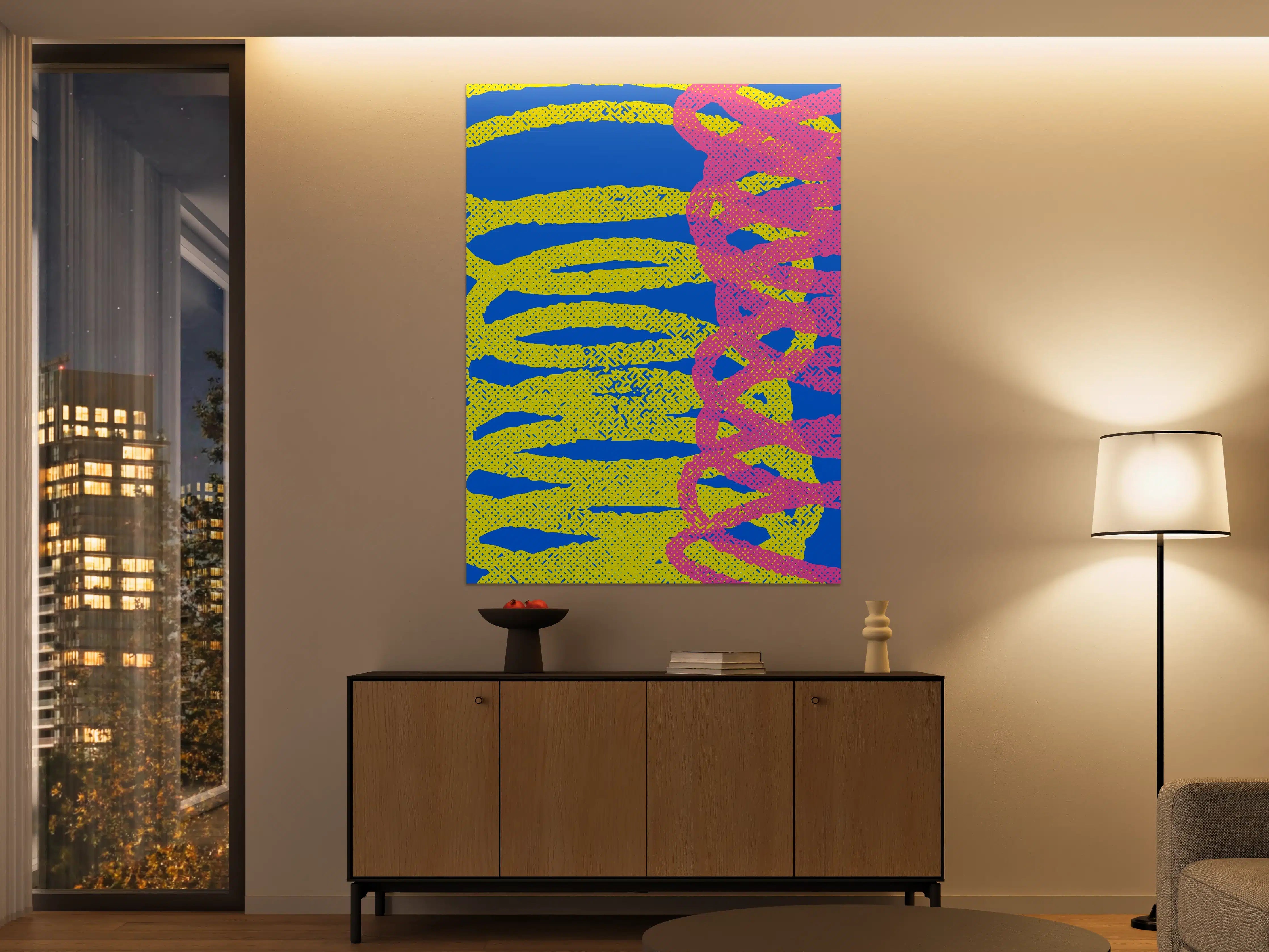 Große Wandbilder - Lebendige Farbkombination in abstraktem Design