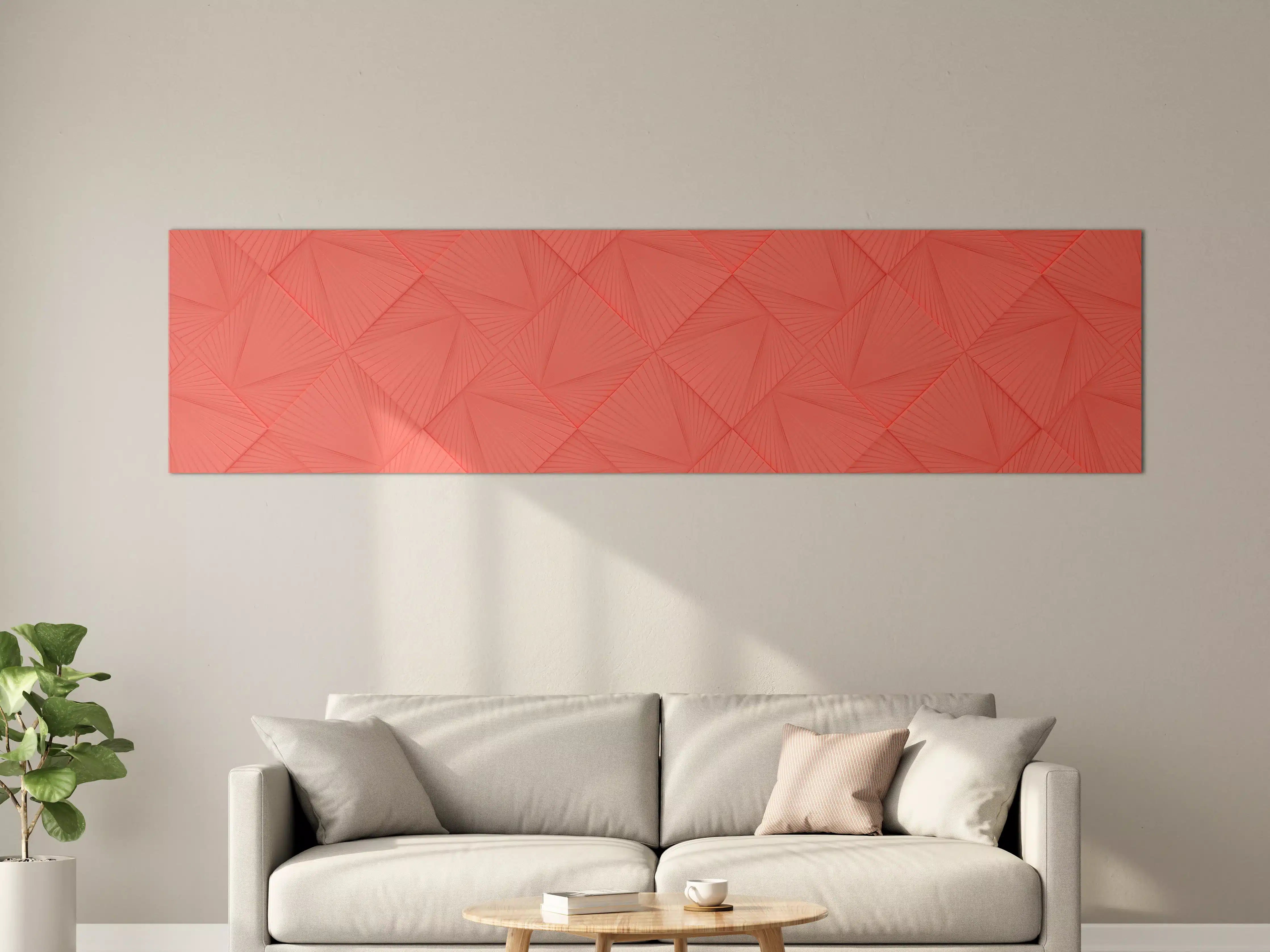 Große Wandbilder - Lebendige Korallen-Geometrie