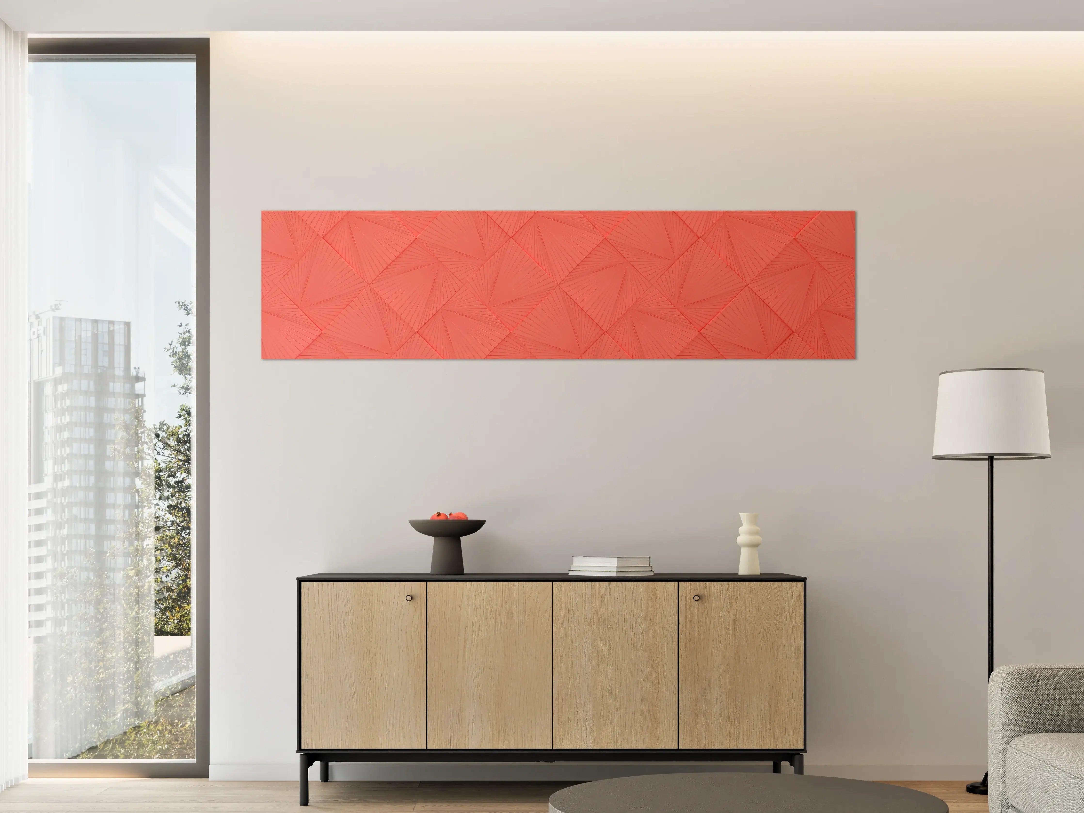 Große Wandbilder - Lebendige Korallen-Geometrie
