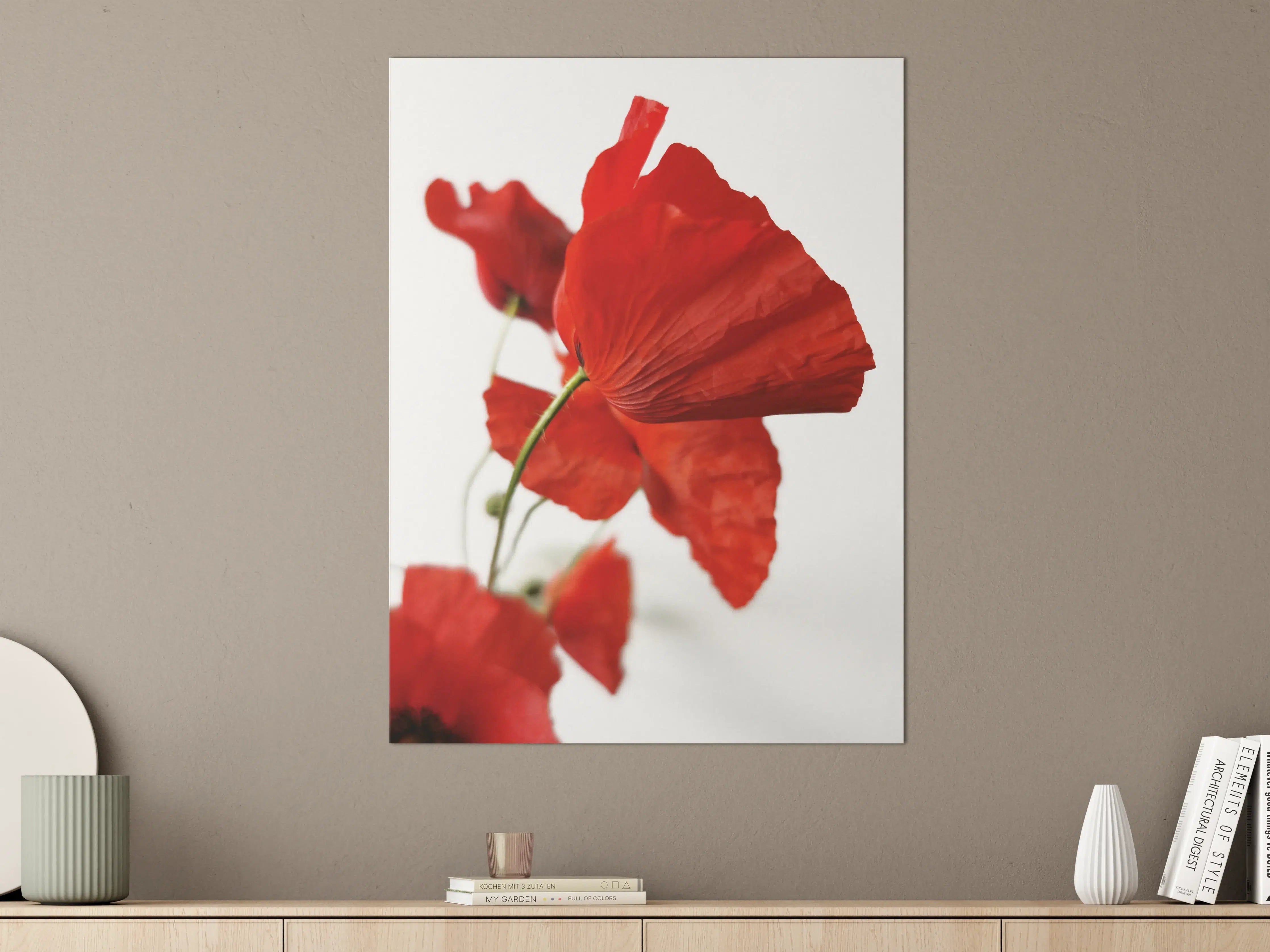 Große Wandbilder - Lebendige Mohnblumen in Nahaufnahme