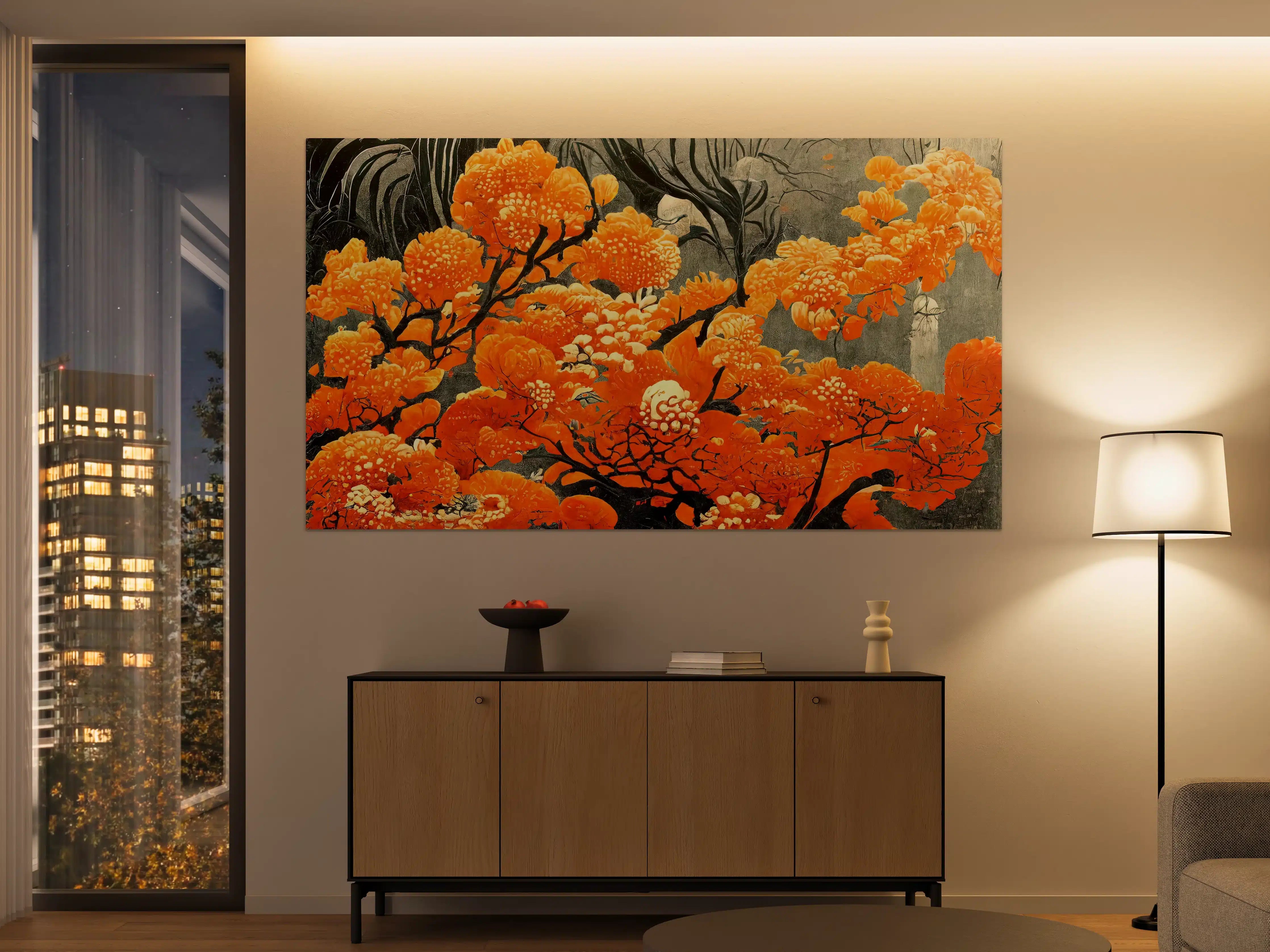Große Wandbilder - Lebendige Orangemohnendrucke