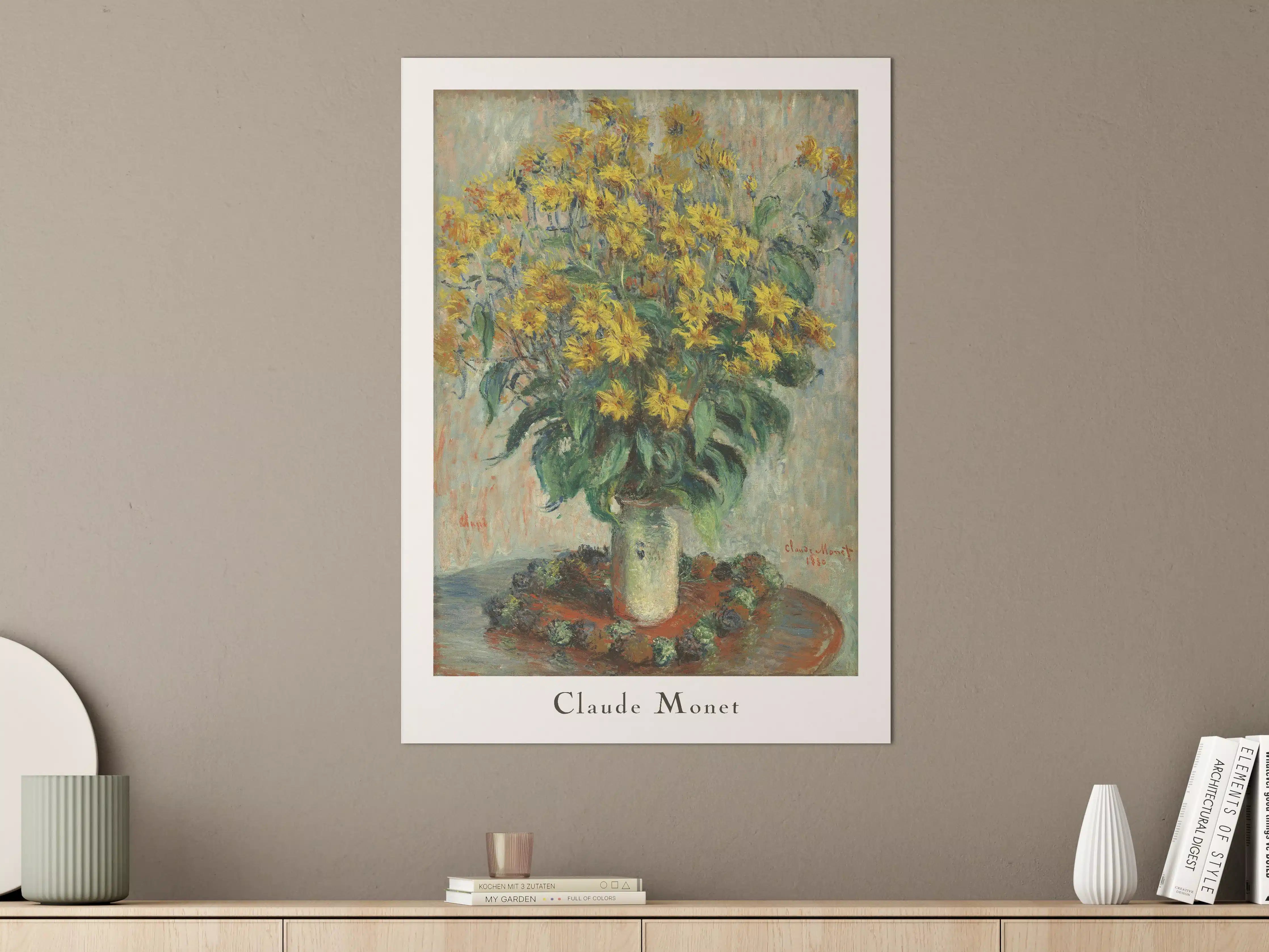 Große Wandbilder - Lebendige Sonnenblumen in klassischem Stillleben