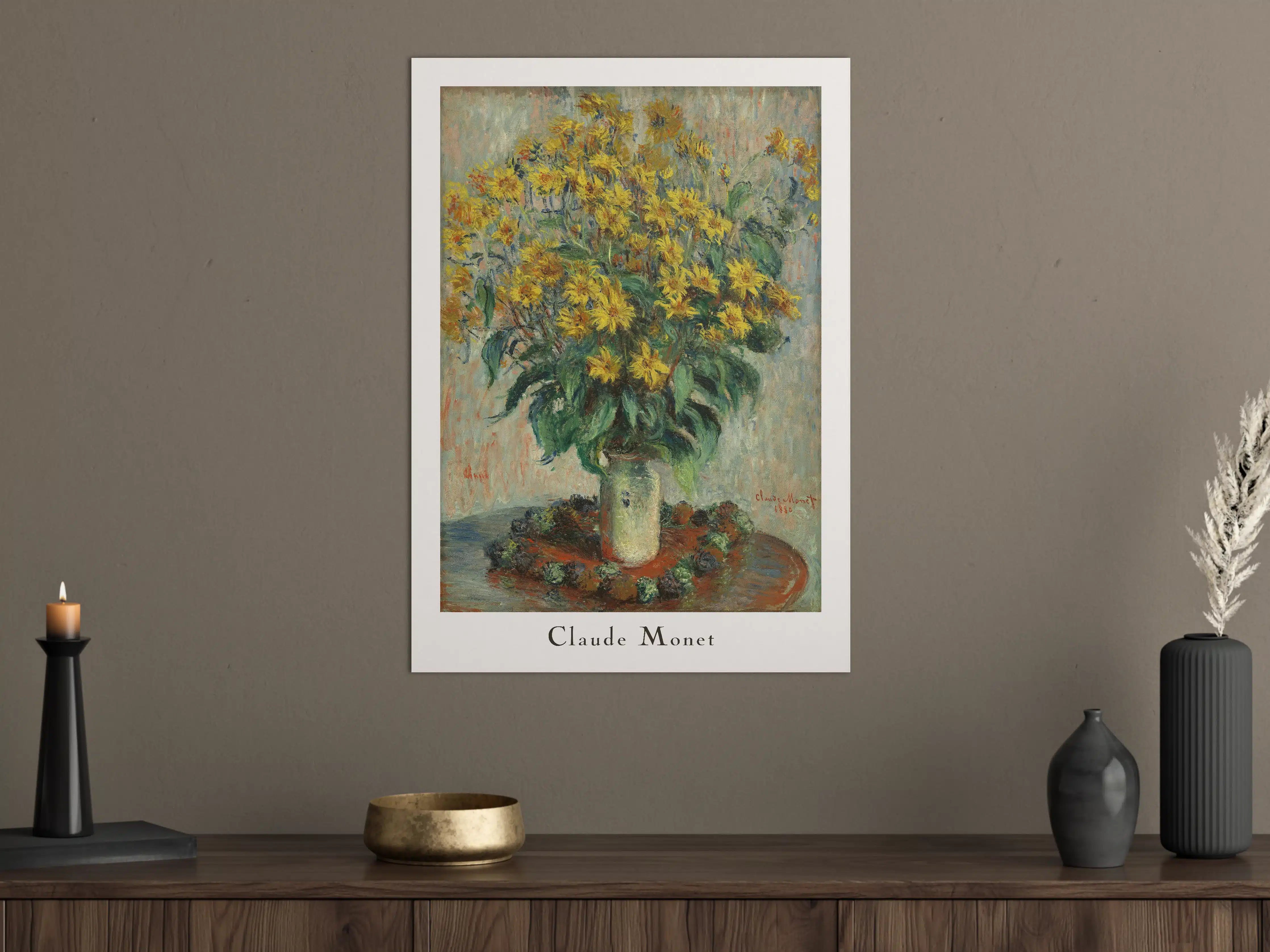 Große Wandbilder - Lebendige Sonnenblumen in klassischem Stillleben