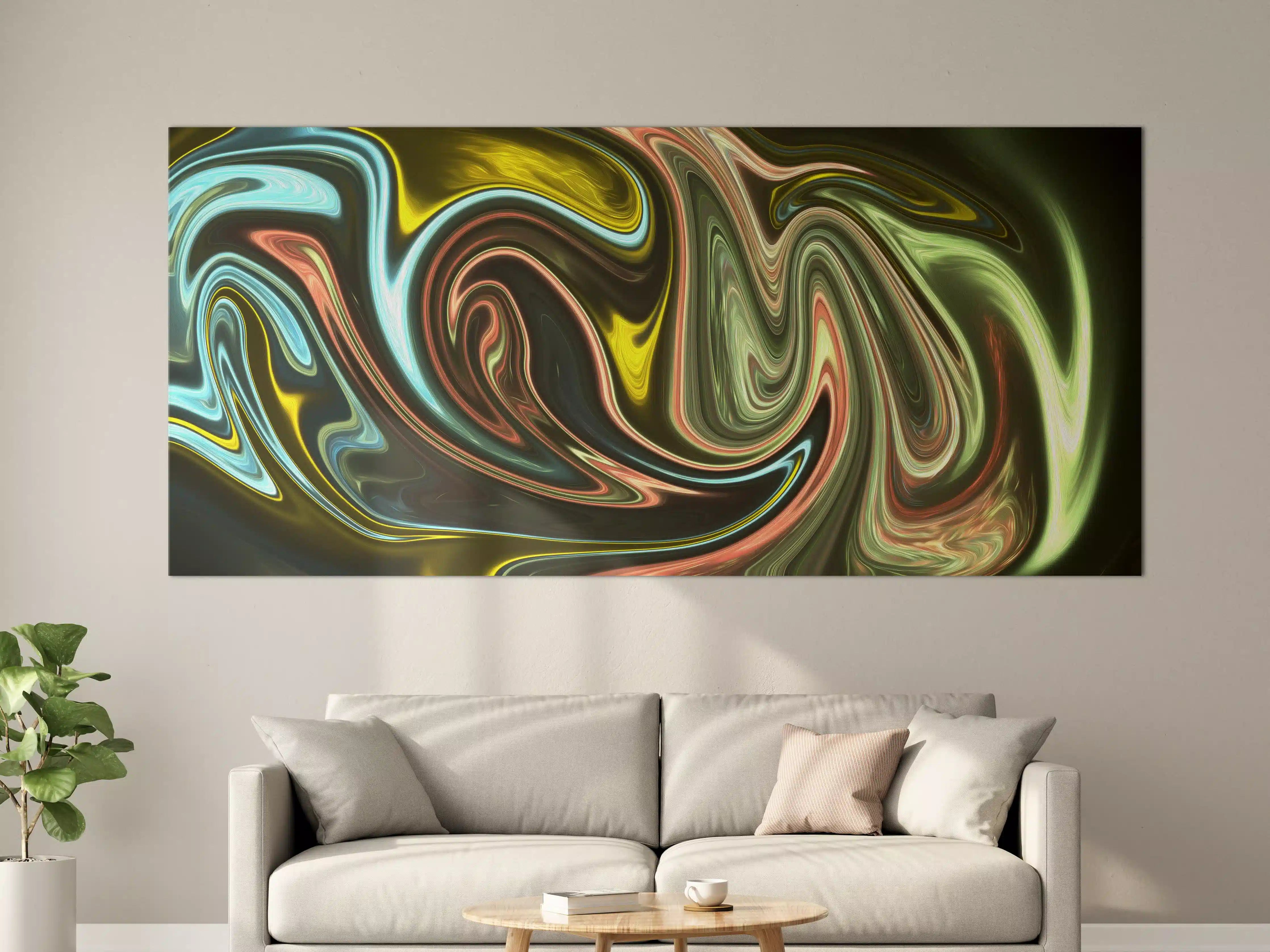 Große Wandbilder - Lebendige bunte Acrylfarben-Textur