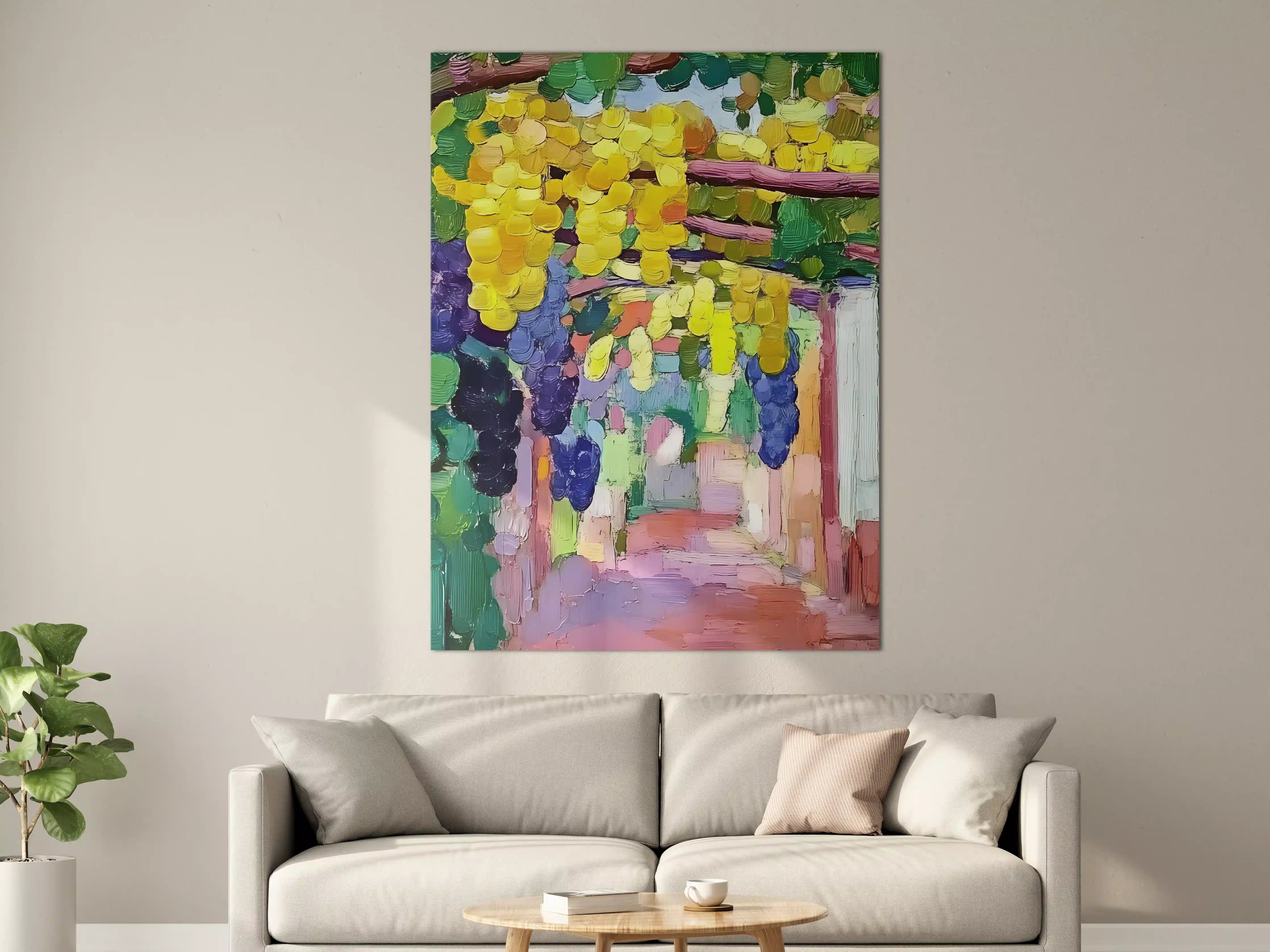 Große Wandbilder - Lebendige bunte Blumenstraße