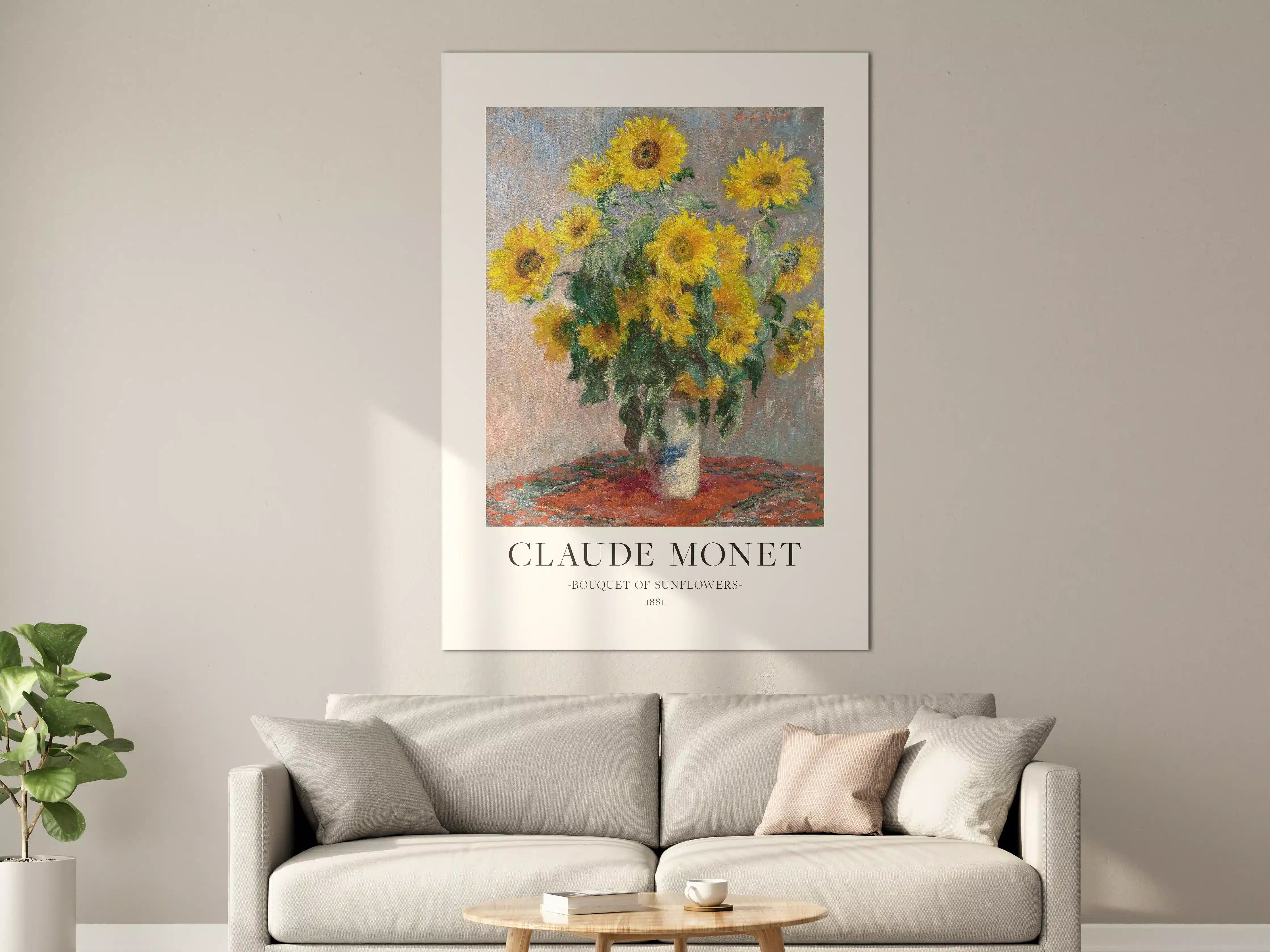 Große Wandbilder - Lebendiger Sonnenblumenstrauß