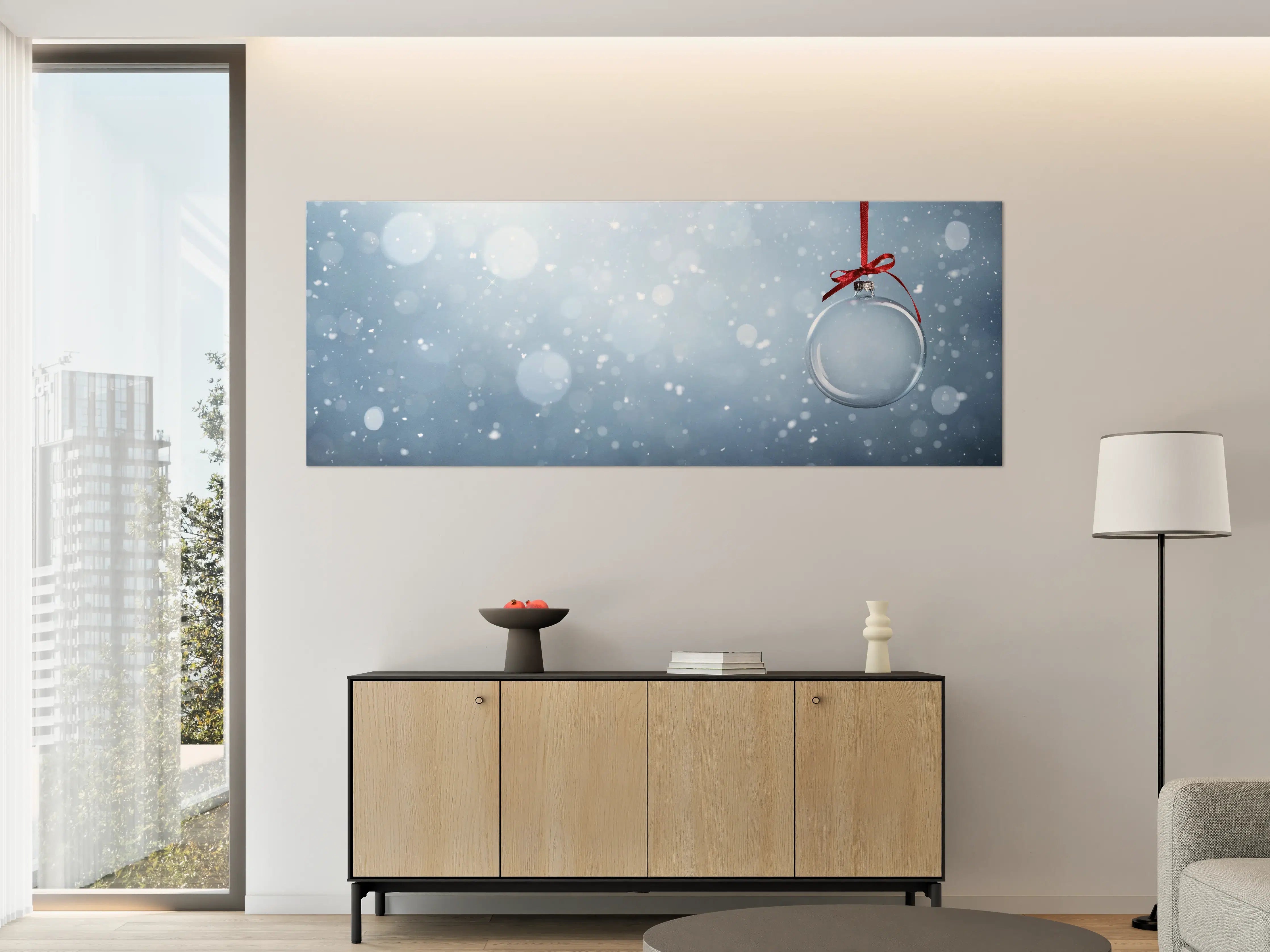 Große Wandbilder - Leere Weihnachtskugel