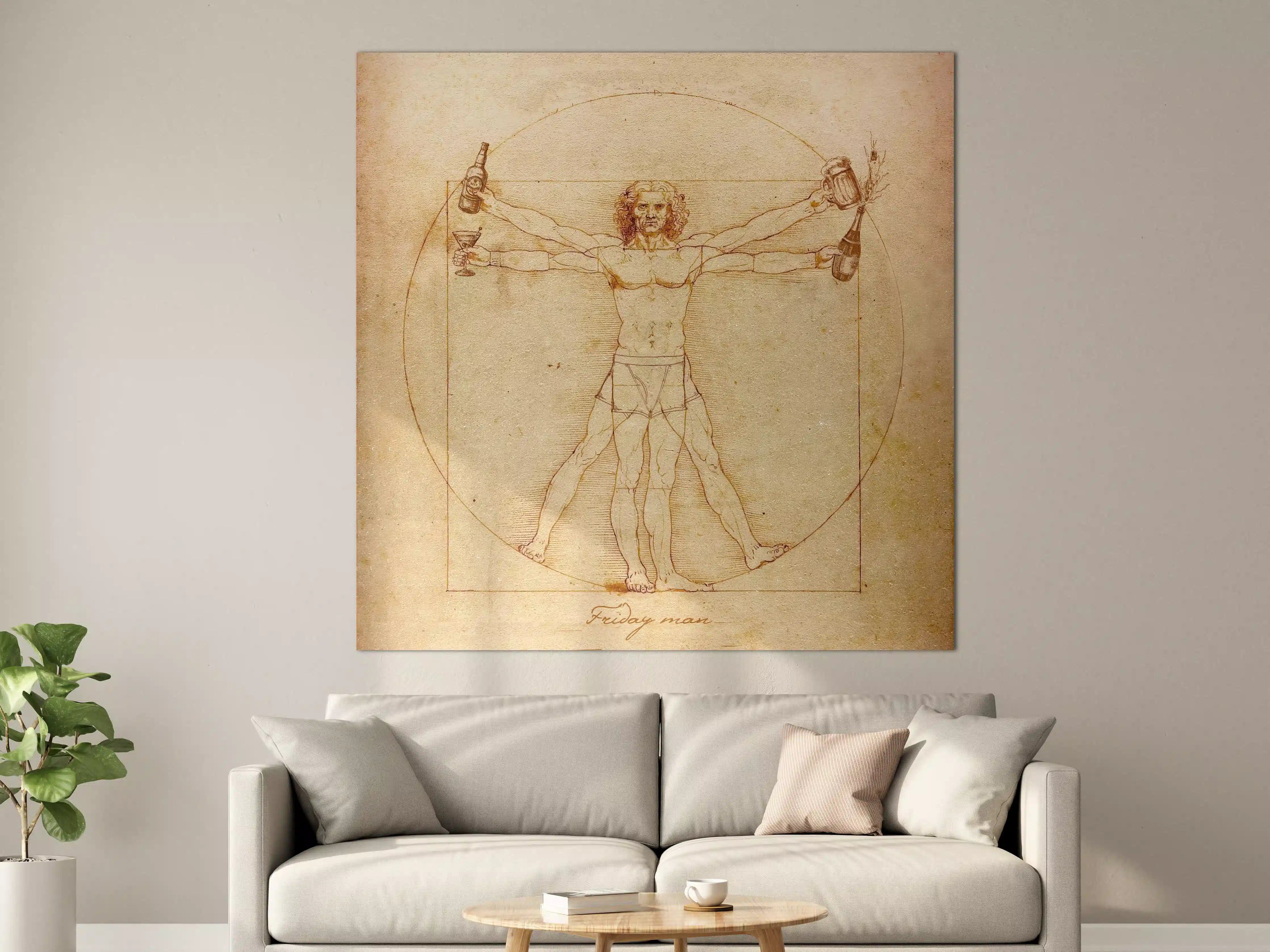 Große Wandbilder - Leonardo da Vinci Vitruvianischer Mensch