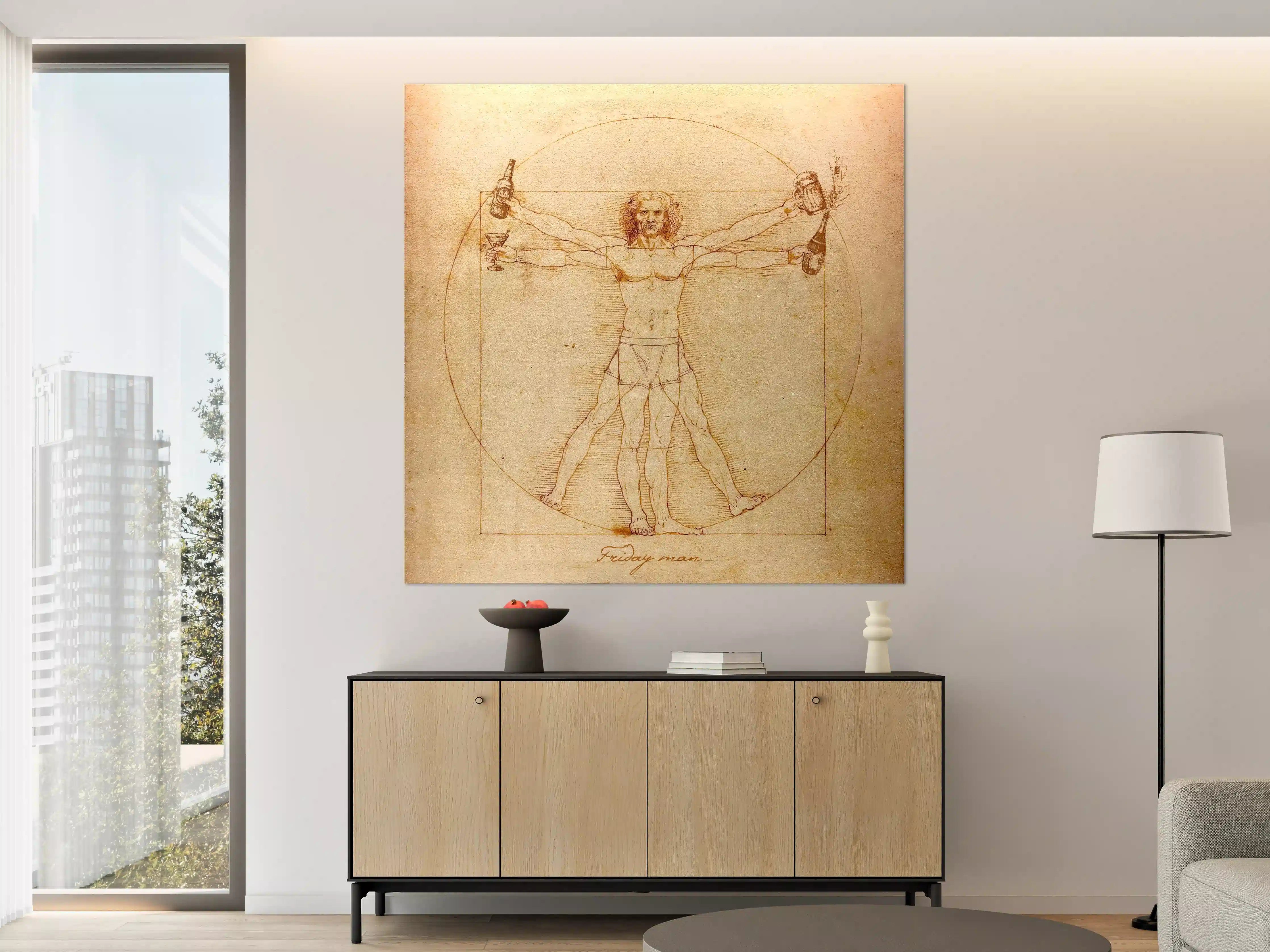 Große Wandbilder - Leonardo da Vinci Vitruvianischer Mensch
