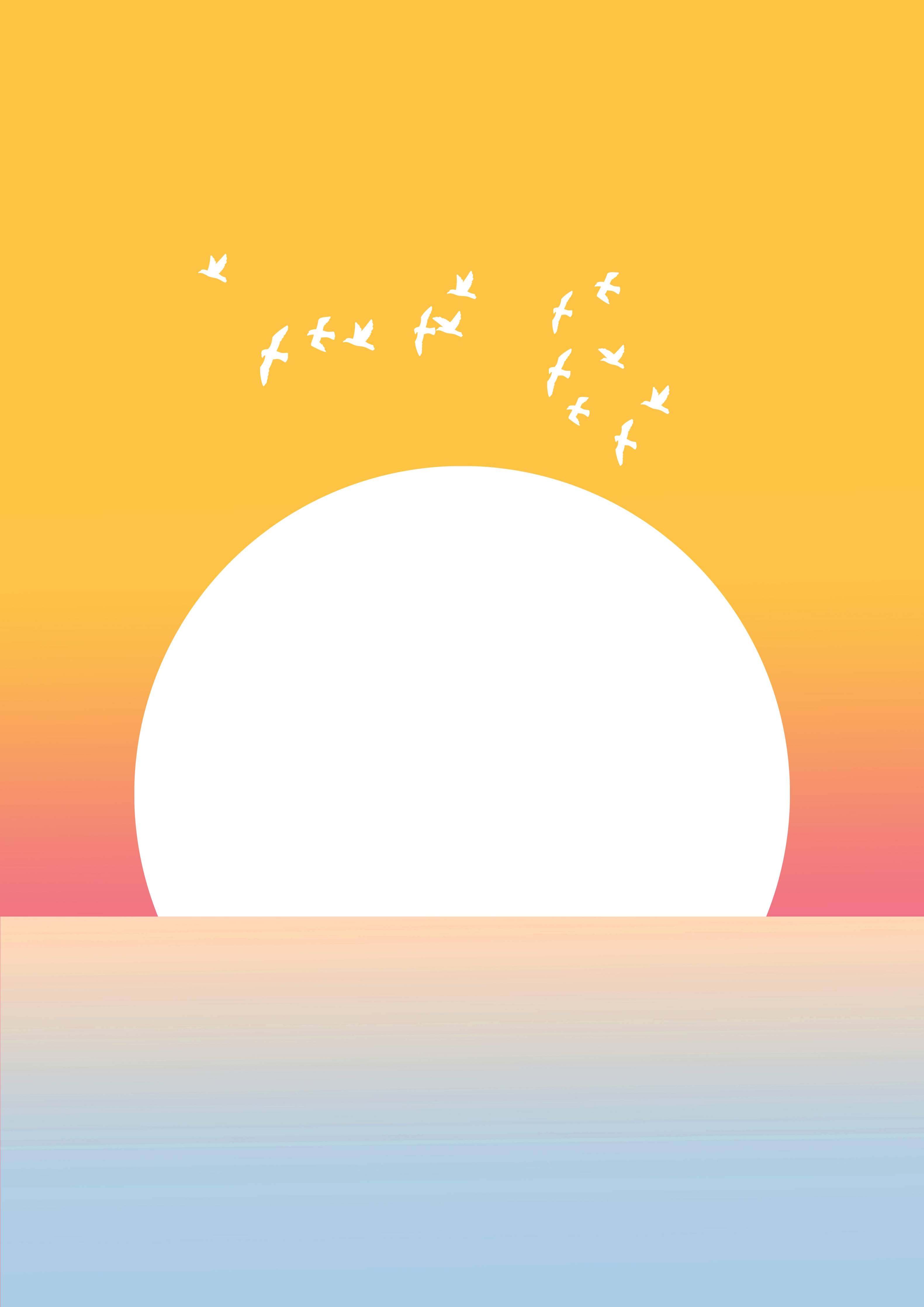 Große Wandbilder-Leuchtende Sonne bei Sonnenuntergang